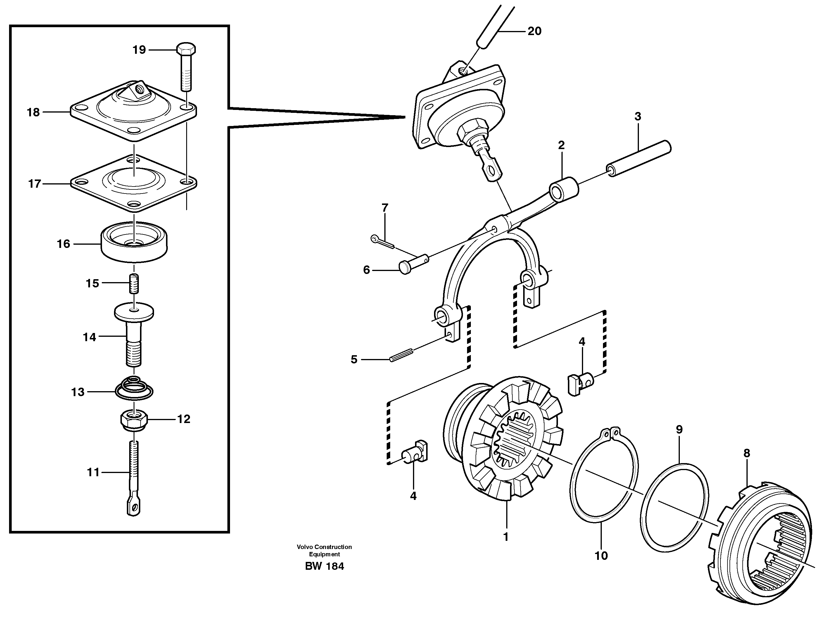 Differential lock — volvo parts diagram