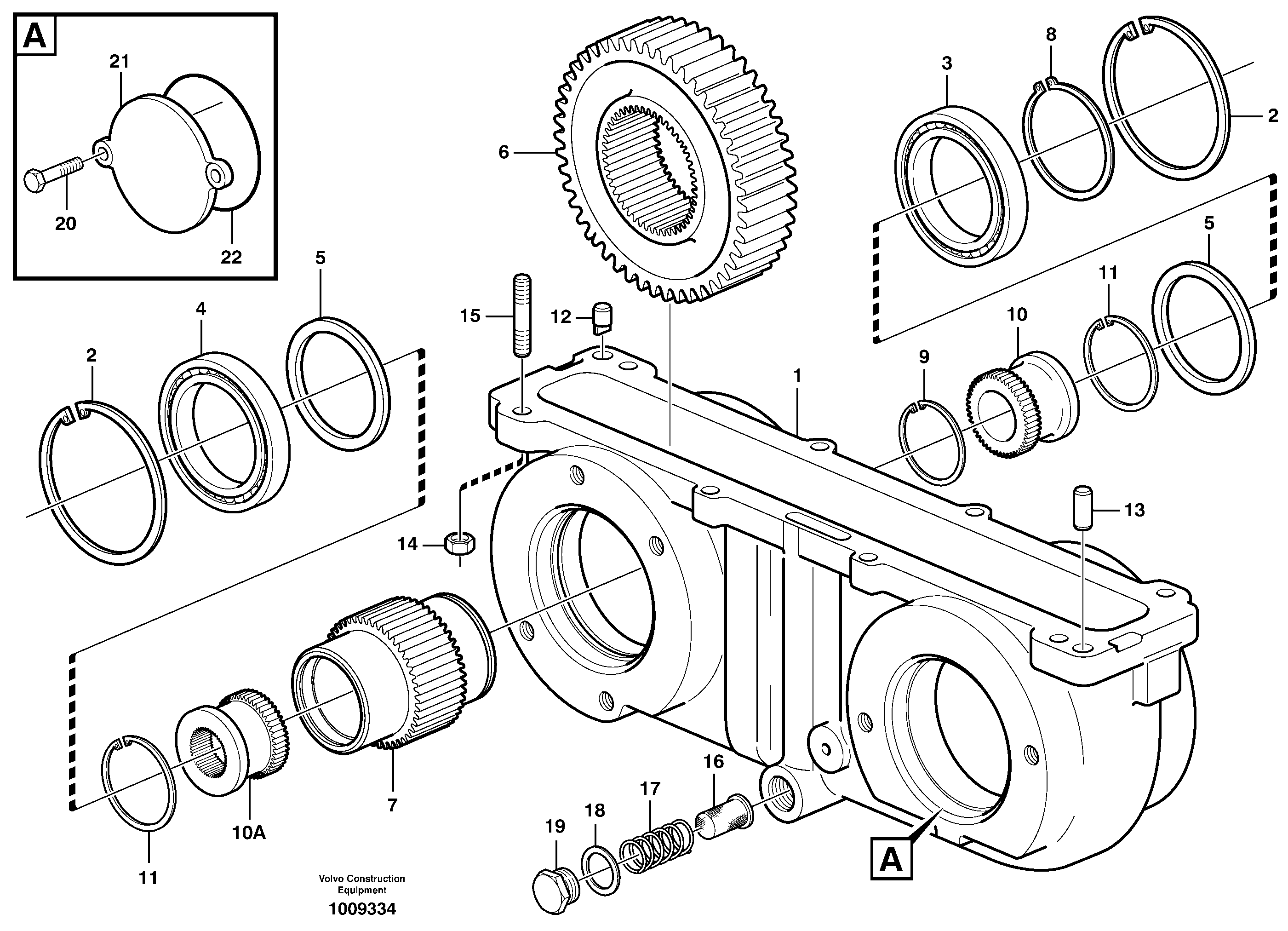 Pump drive power take-off — volvo parts diagram