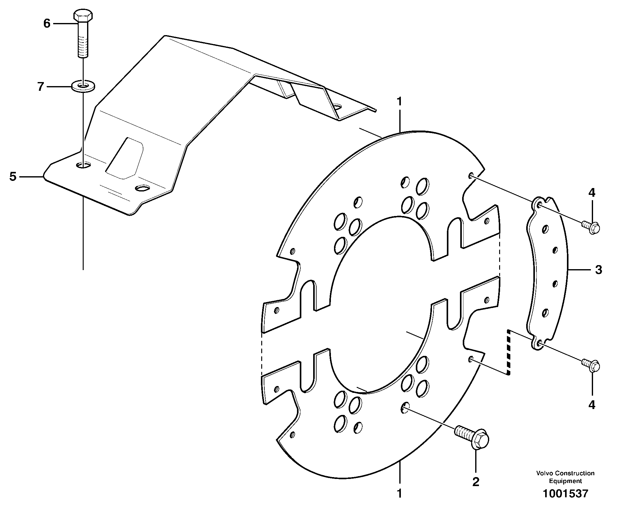 Brake shield — volvo parts diagram