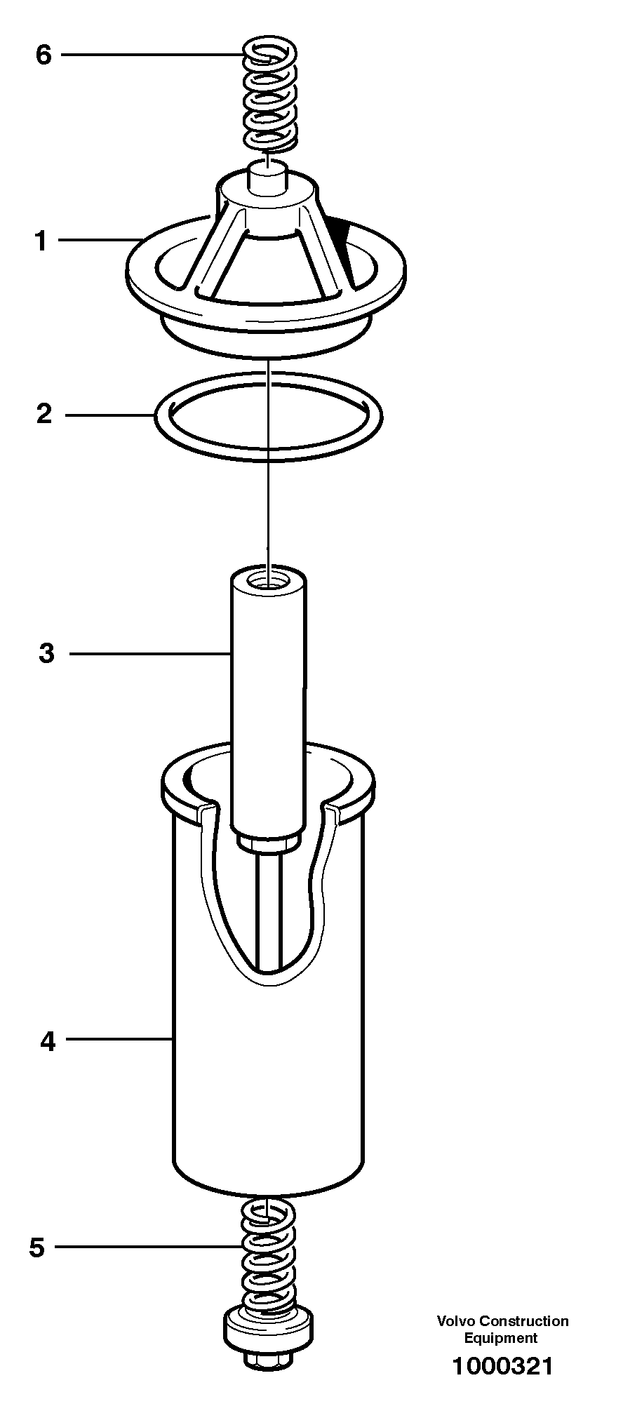 Hydraulic fluid filter — volvo parts diagram