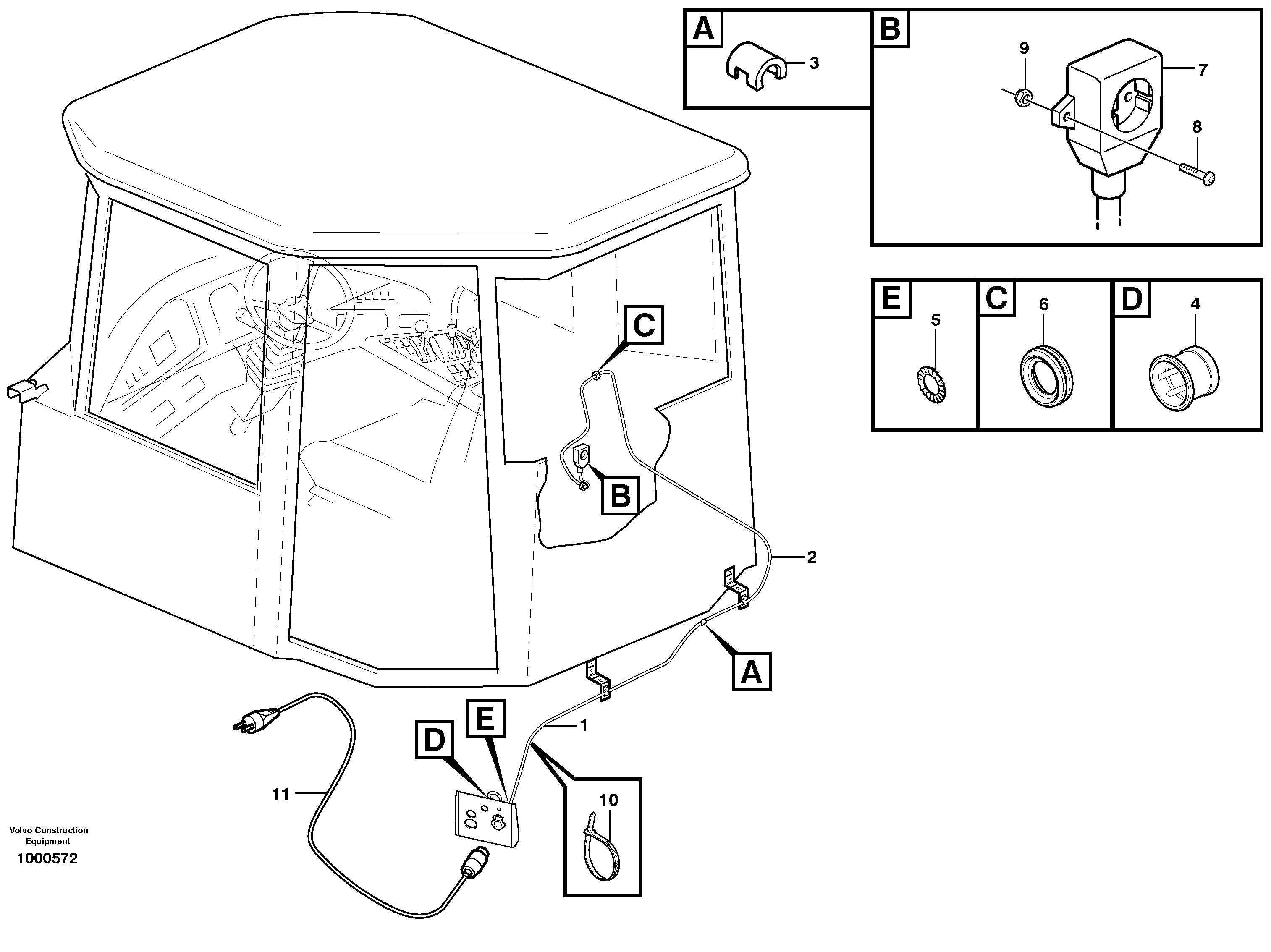 Heater outlet  93390 — volvo parts diagram