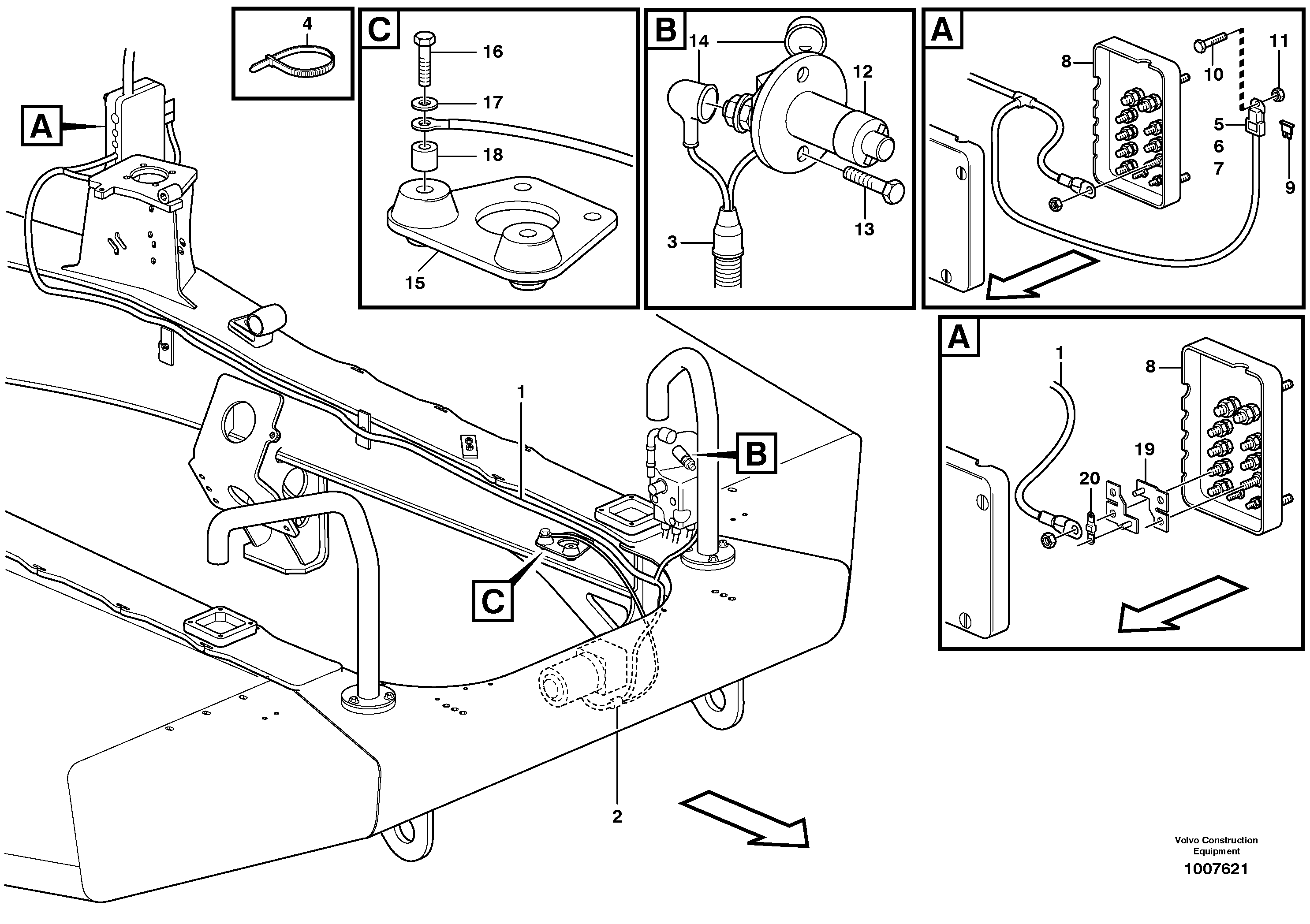 Cable harnesses, enginehood  81051 — volvo parts diagram