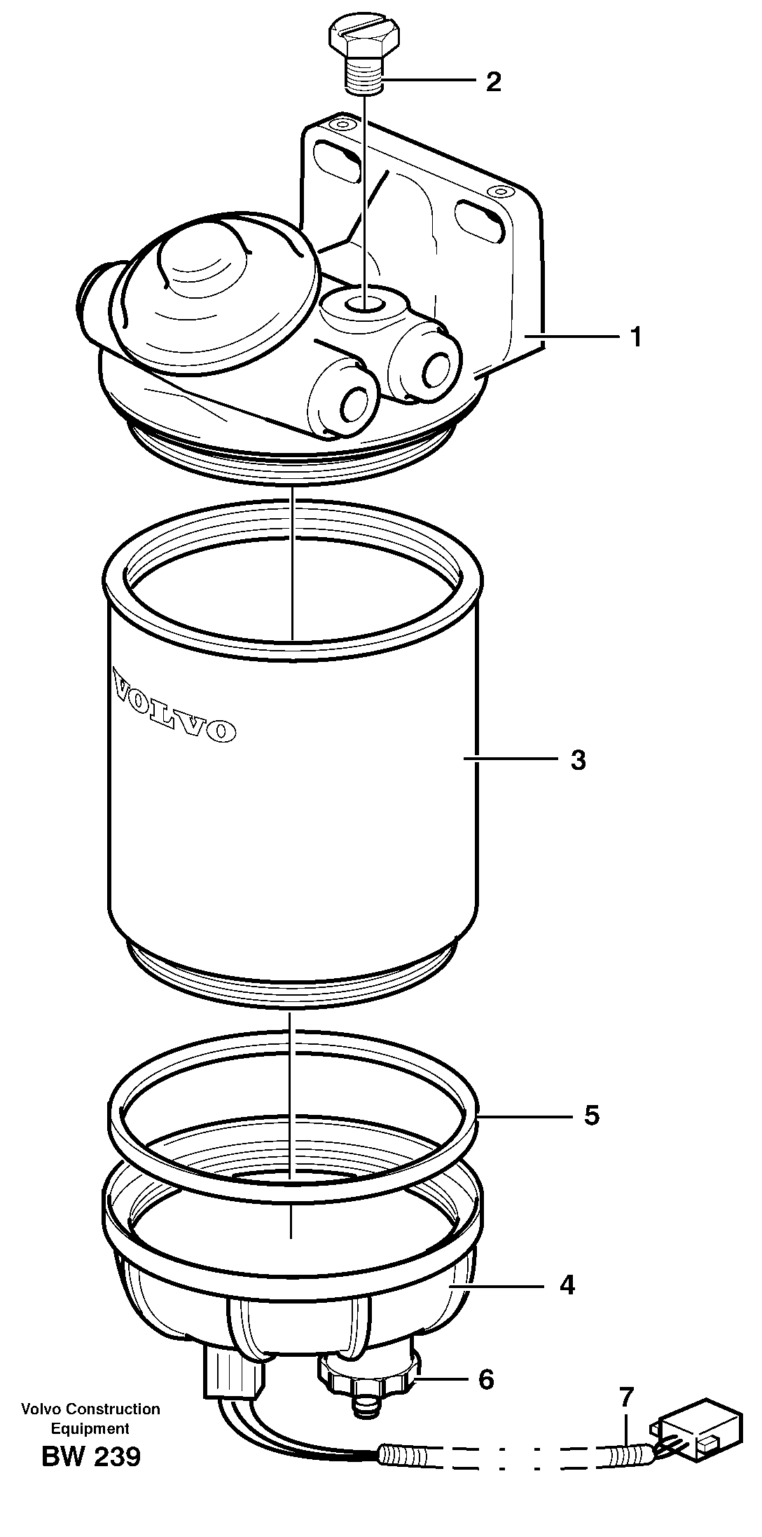 Water separator — volvo parts diagram