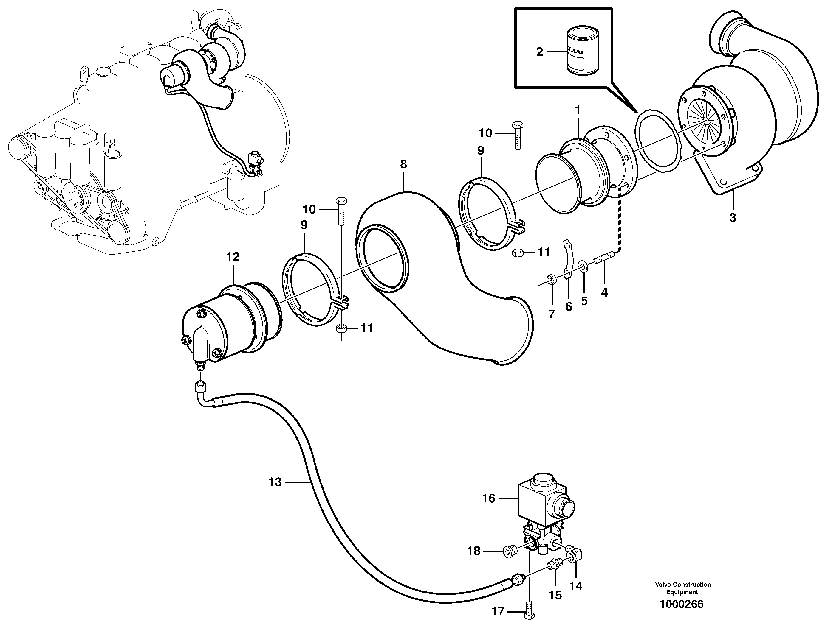 Exhaust brake — volvo parts diagram