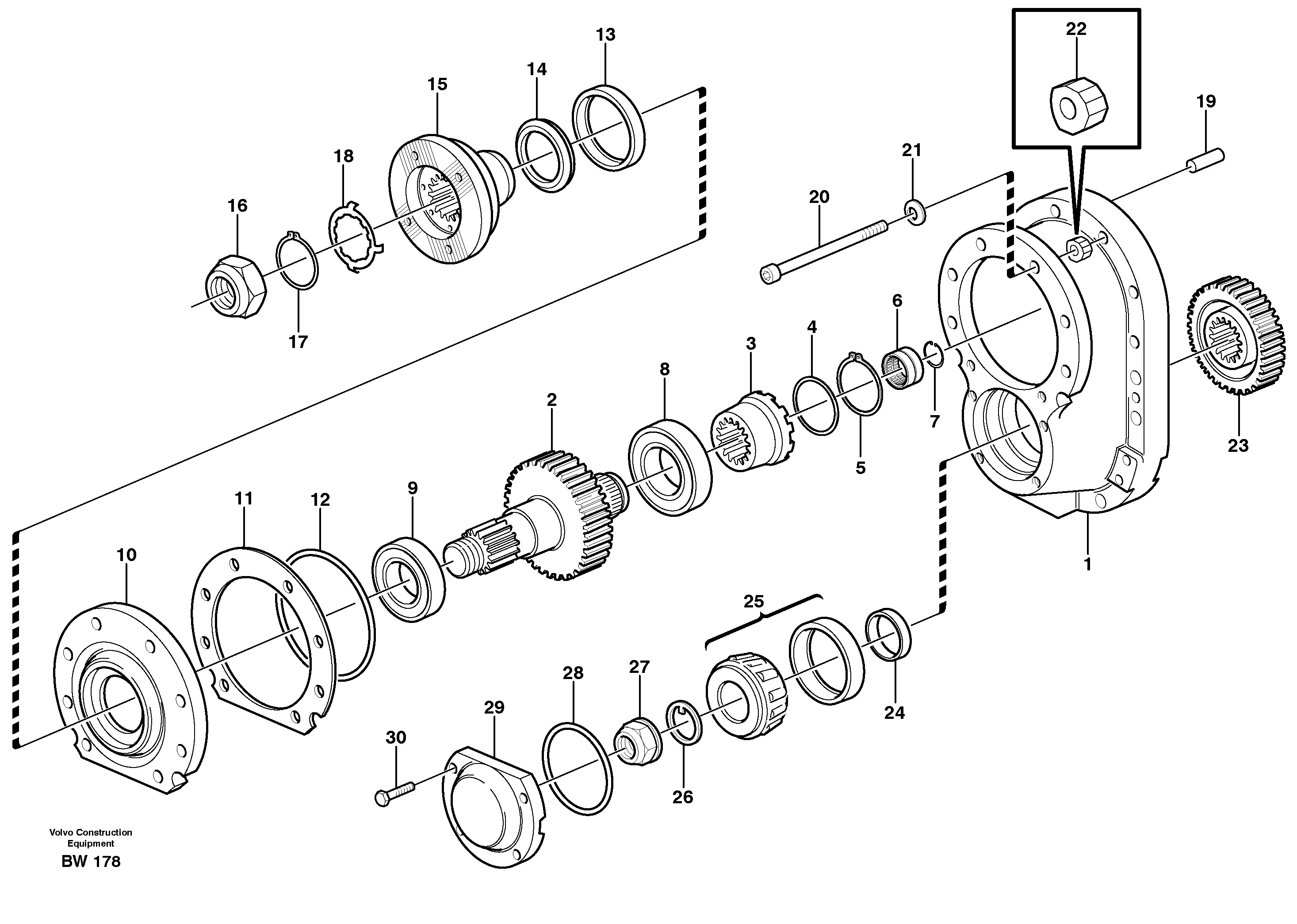 Final drive  AH64E PROD NO 23910 — volvo parts diagram