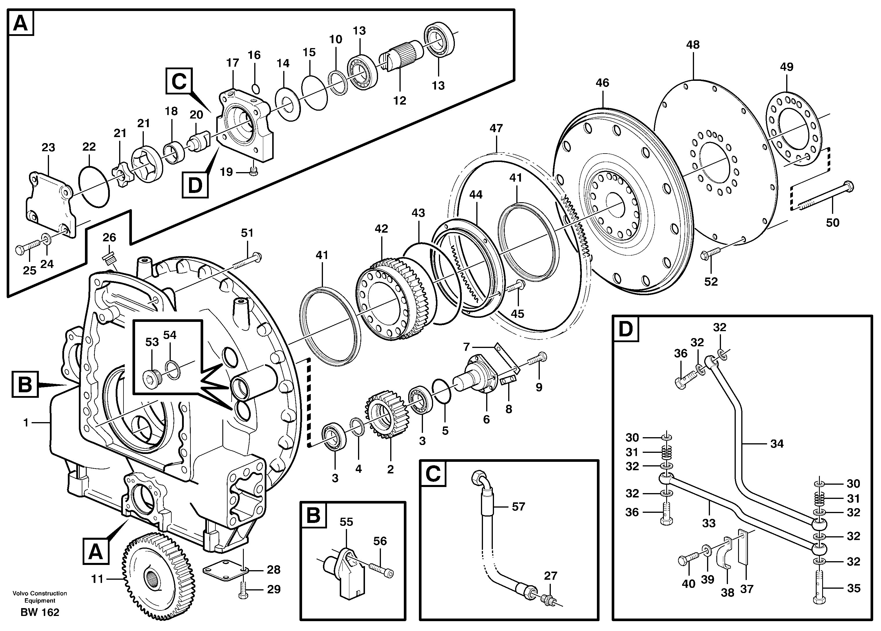 Pump drive — volvo parts diagram