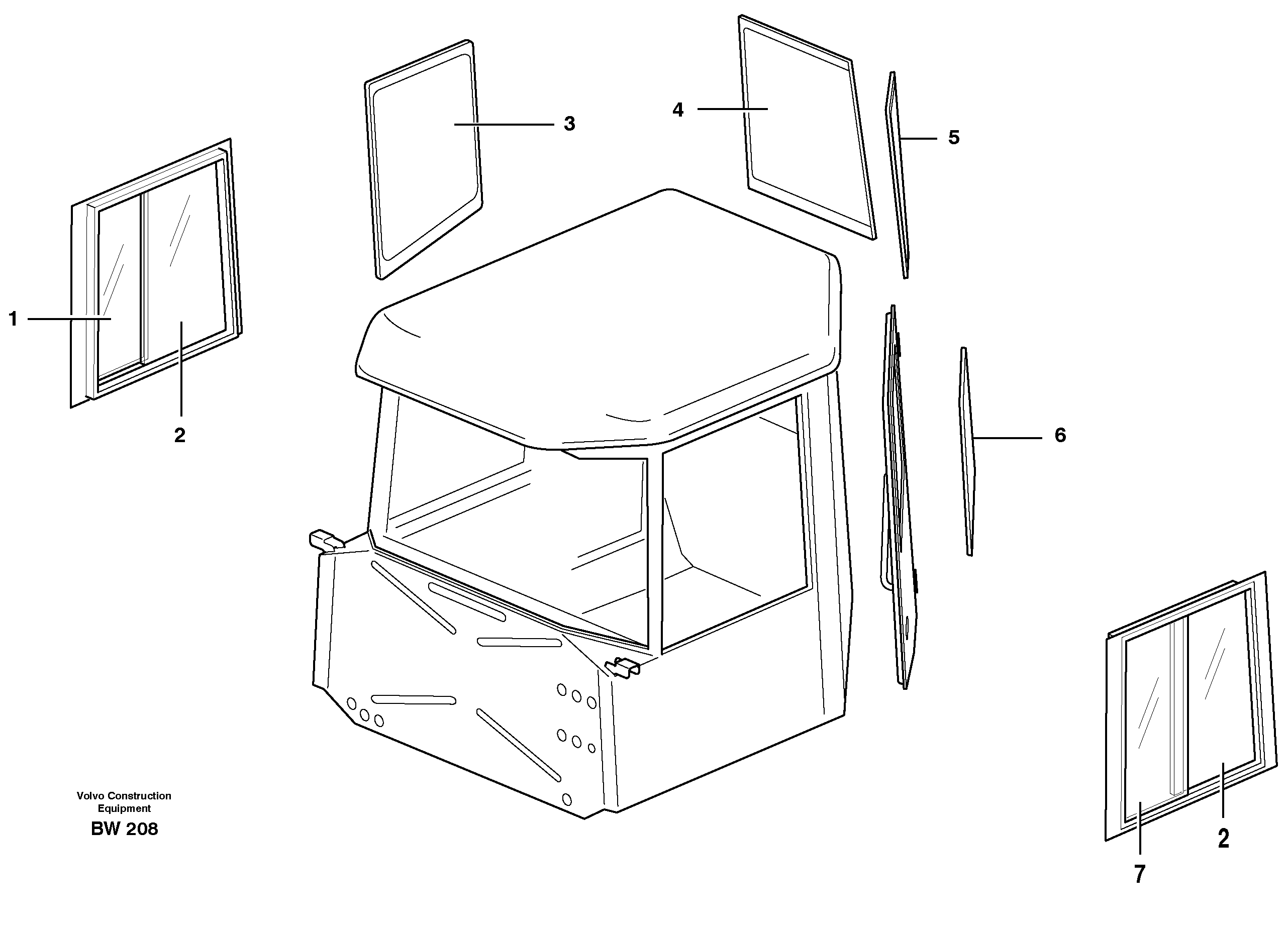 Interior equipment, cab  93391 — volvo parts diagram