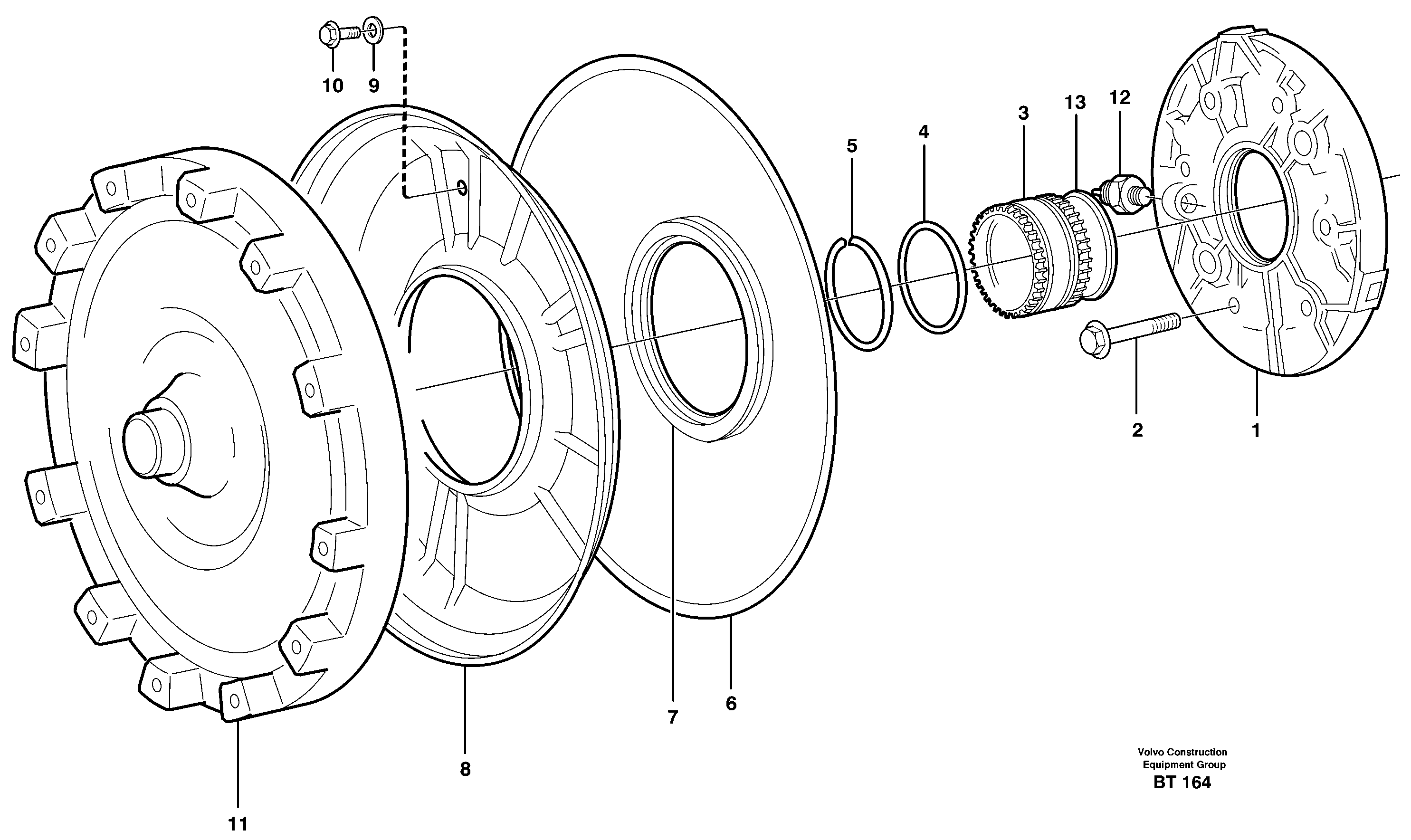 Torque converter and oil pump  22518, 22545, 22649 — volvo parts diagram