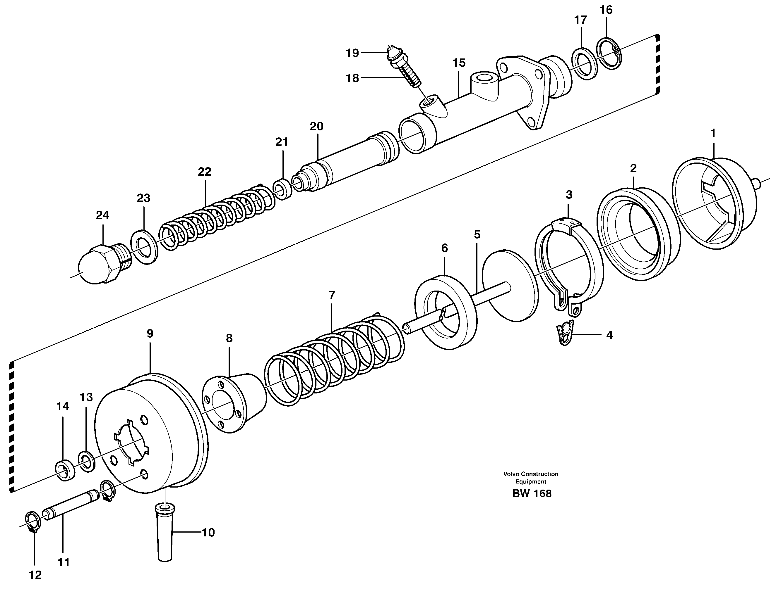 Brake servo — volvo parts diagram