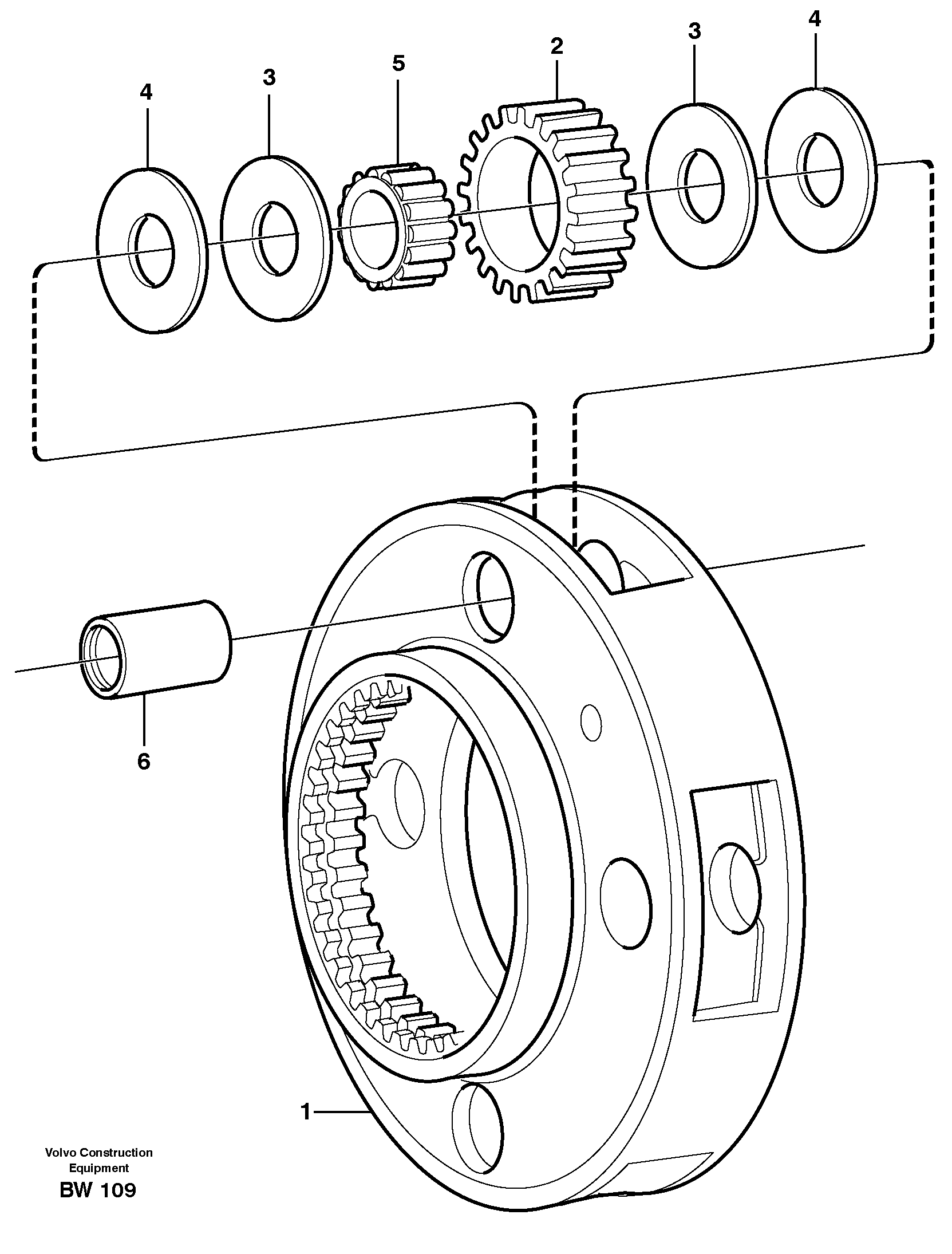 Planet kit, stage 1  22518, 22545, 22649 — volvo parts diagram