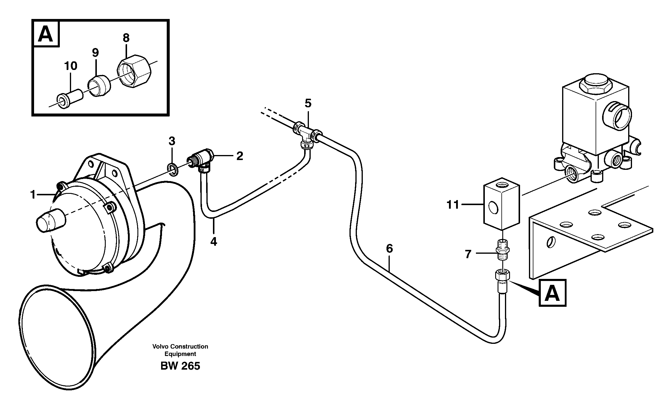 Air system, horn — volvo parts diagram