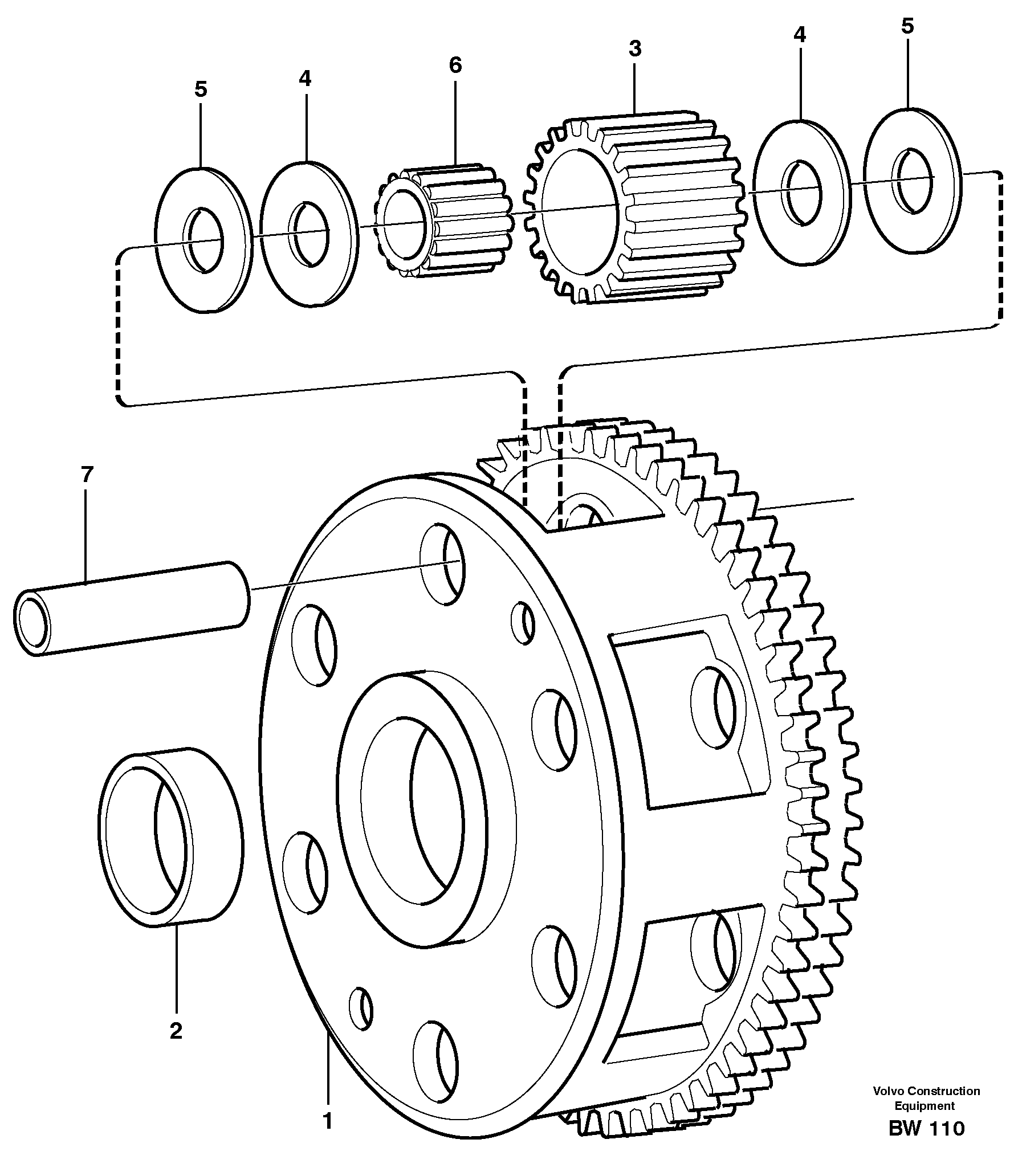 Planet kit, stage 2  22518, 22545, 22649 — volvo parts diagram