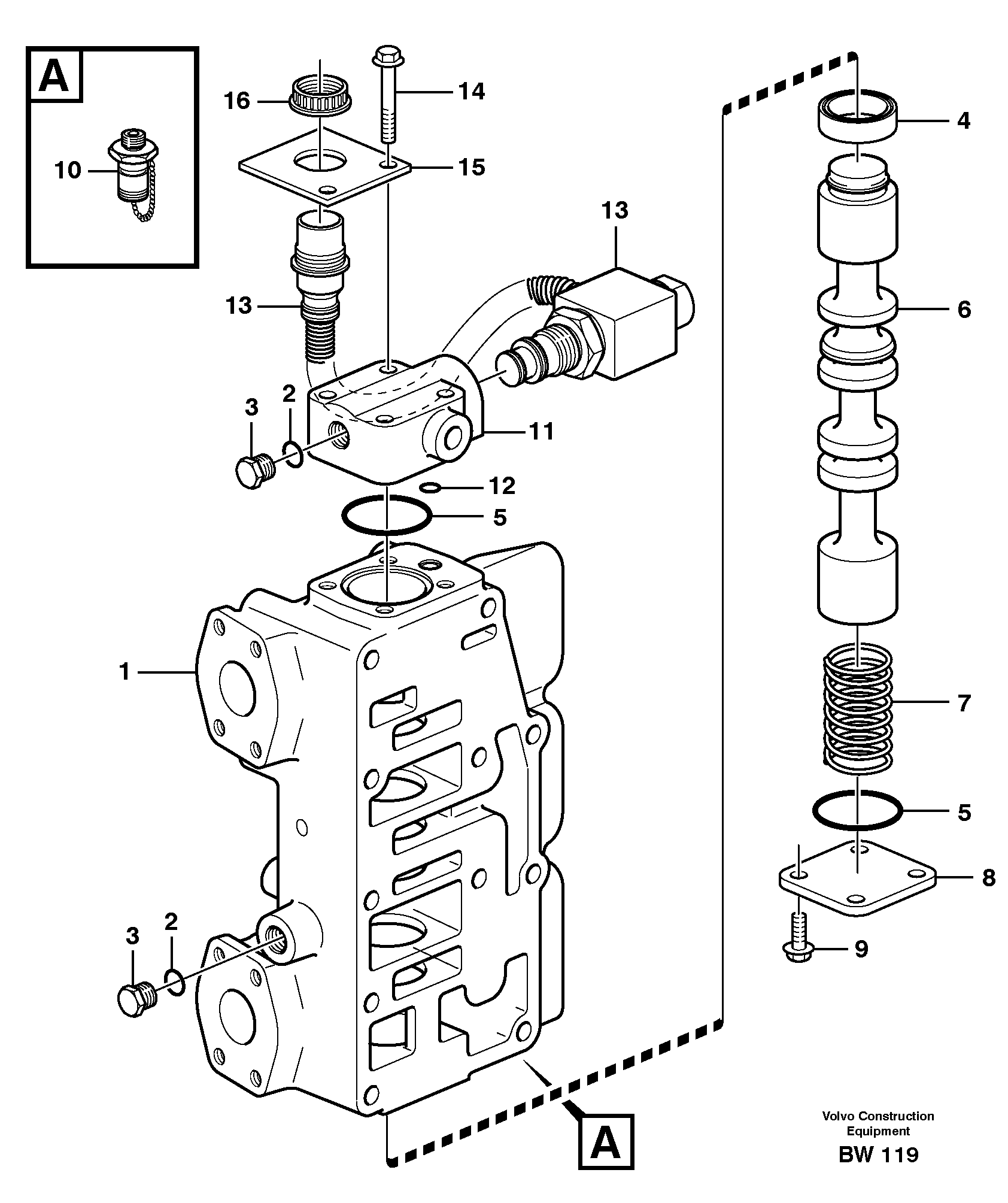 Retarder valve  22518, 22545, 22649 — volvo parts diagram