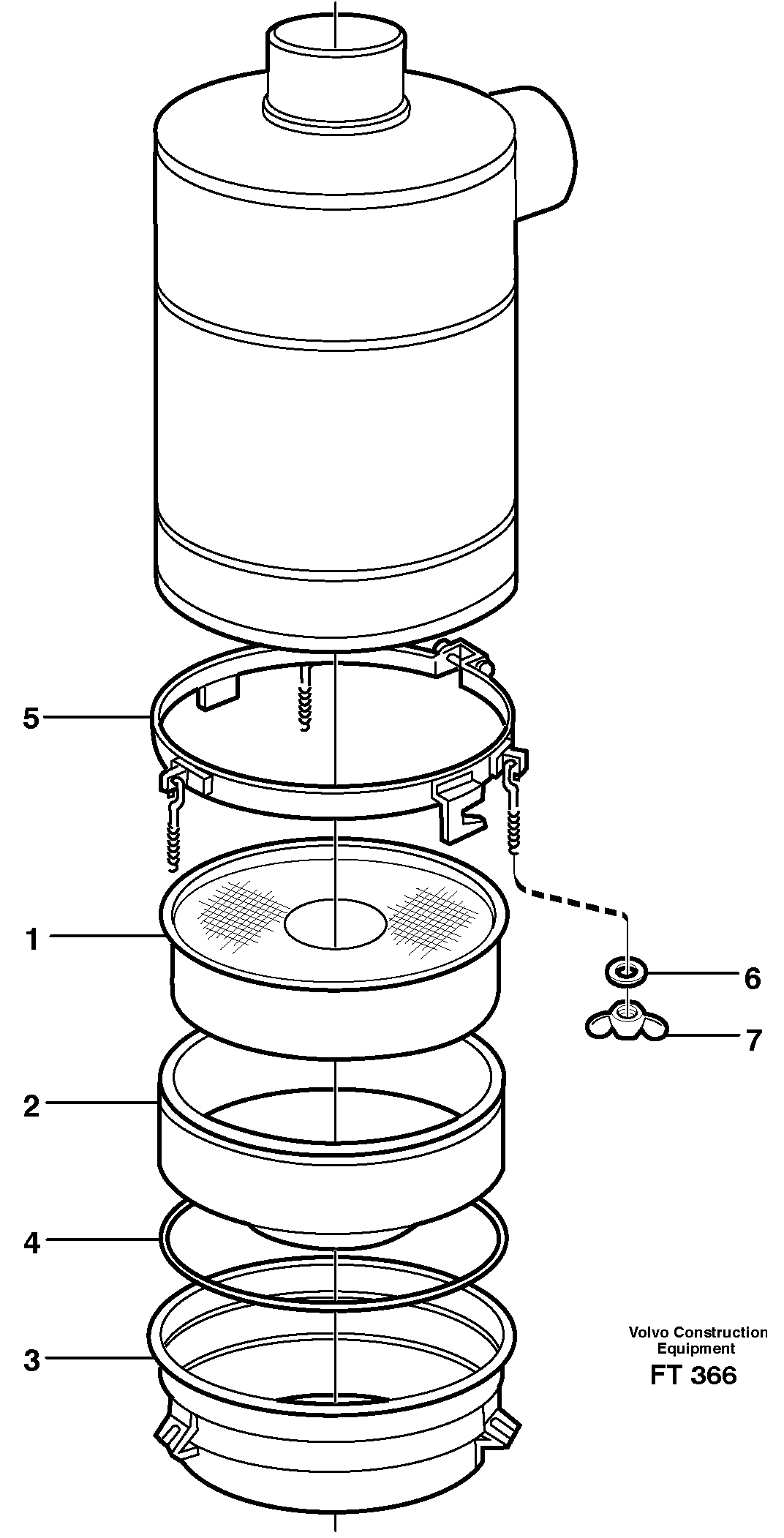 Oil bath air filter.  81092, E PROD — volvo parts diagram