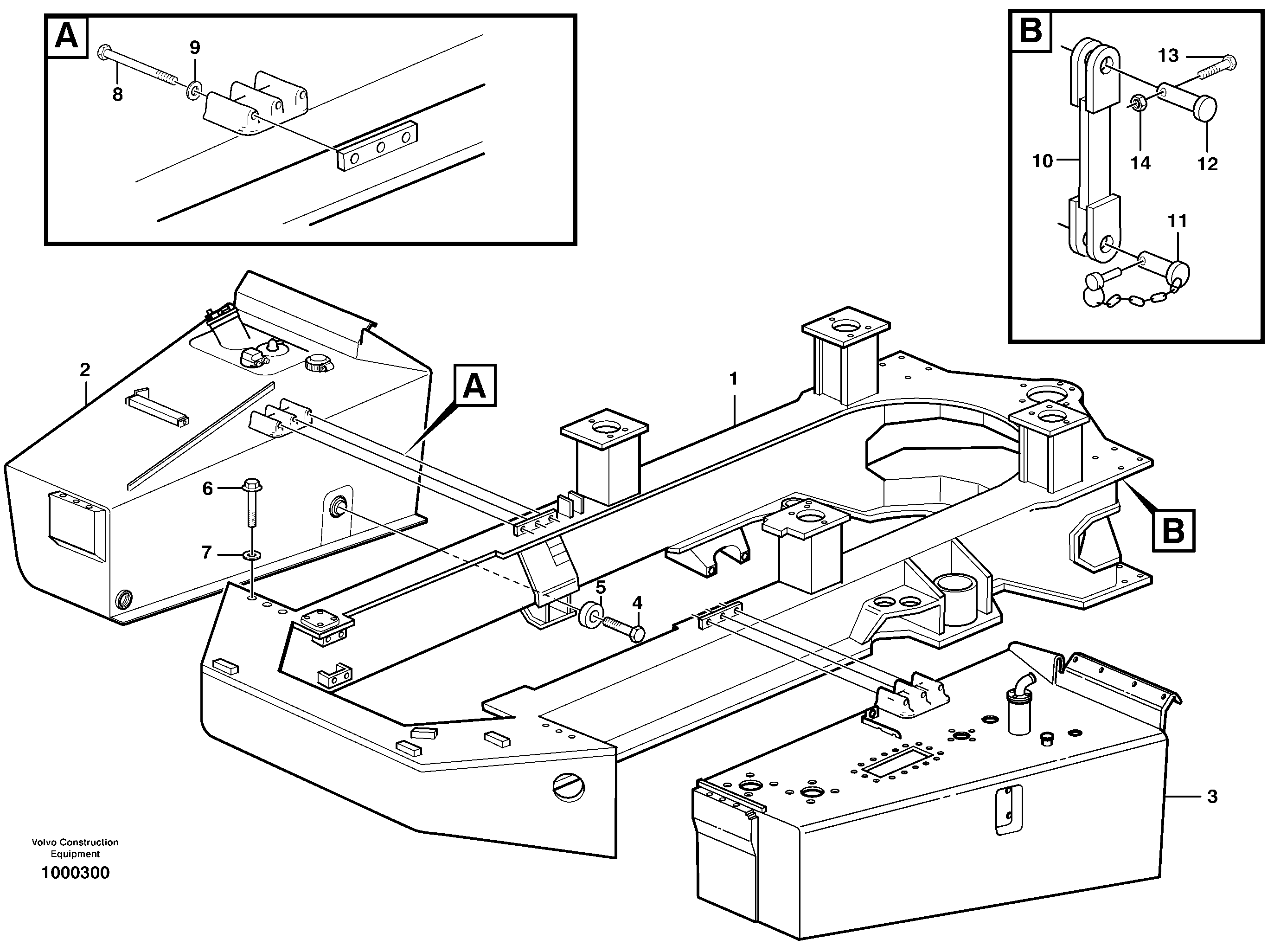 Frame, front — volvo parts diagram