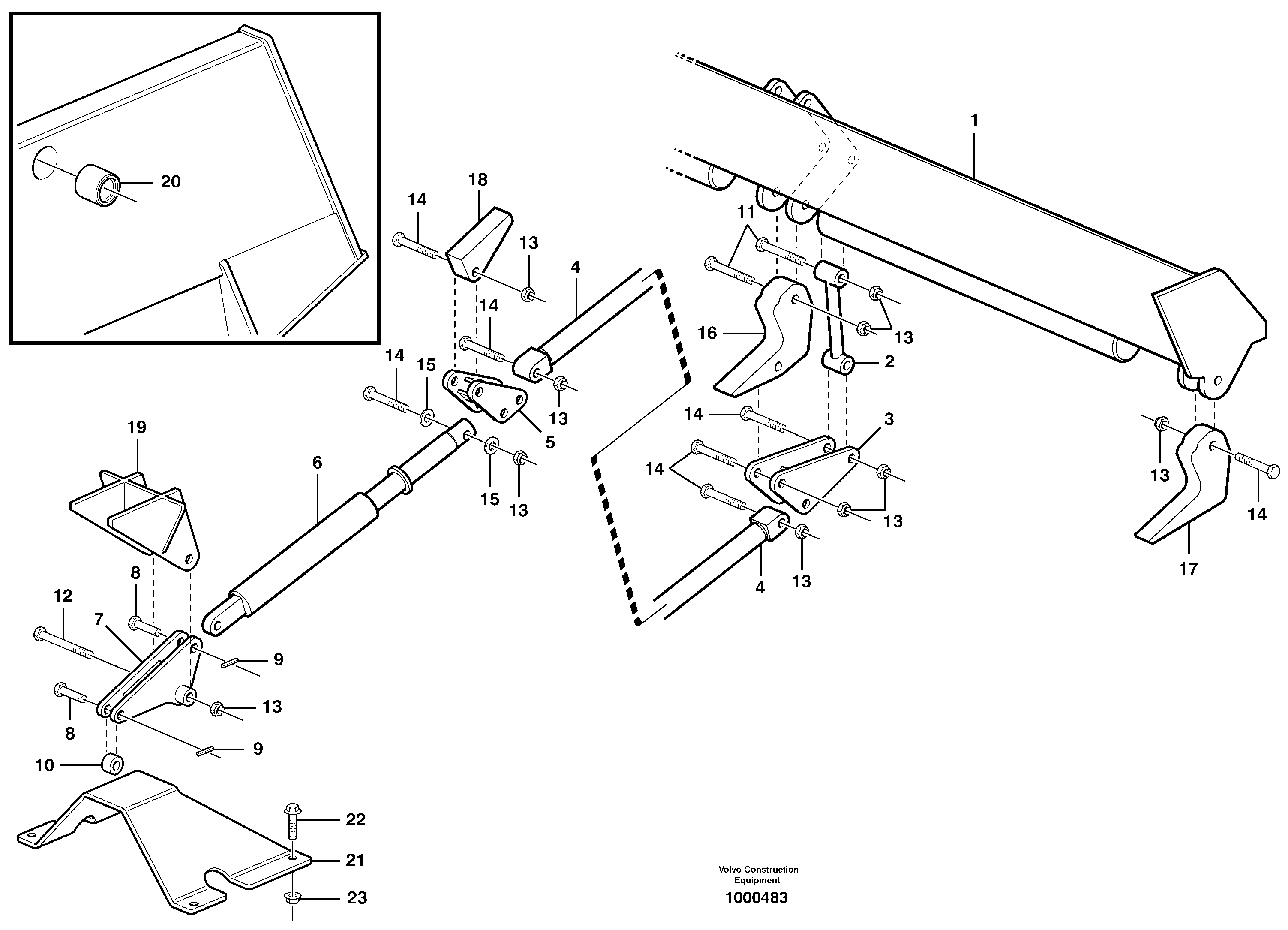 Rear flap, mechanical.  81024 — volvo parts diagram