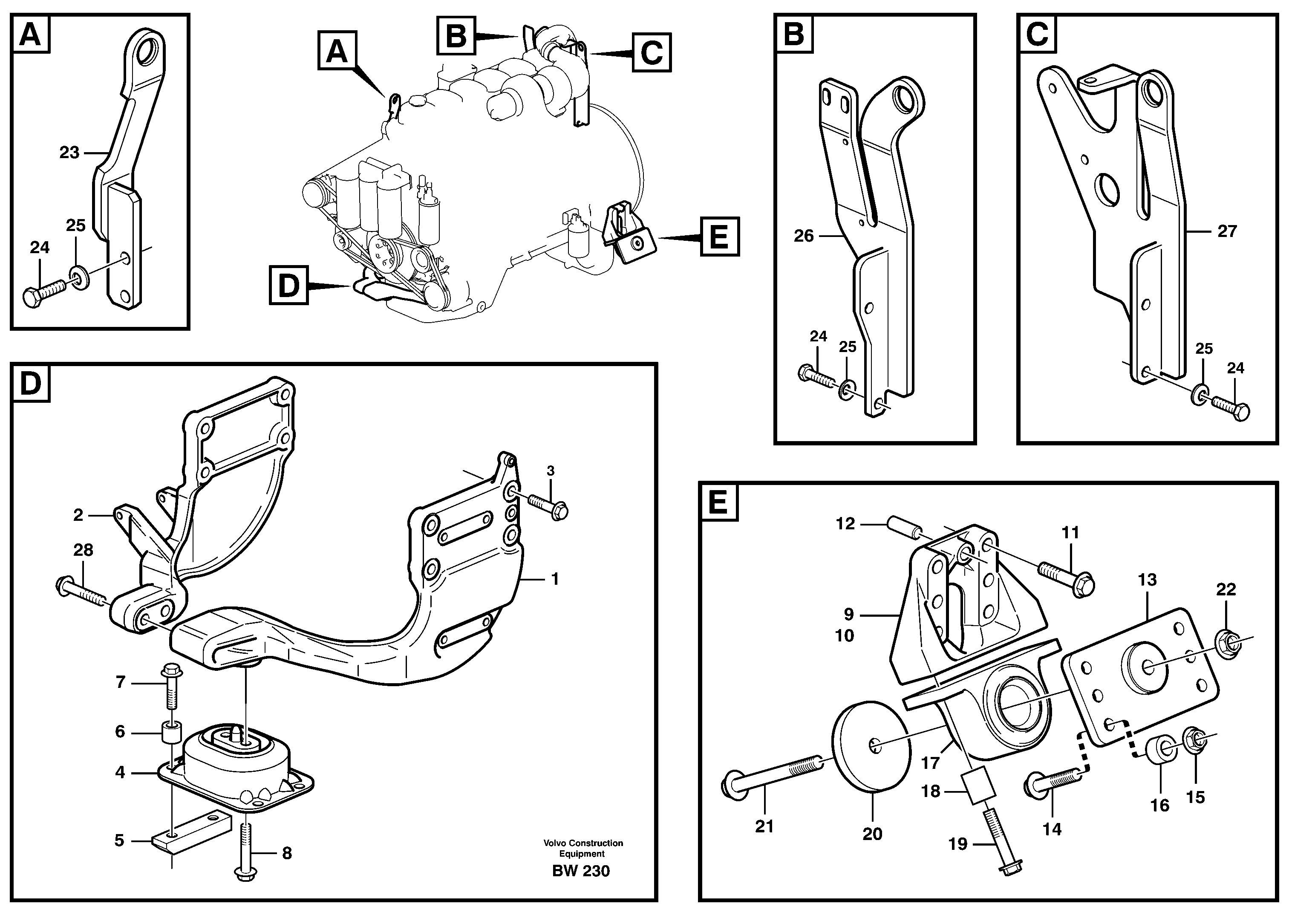 Engine mounting — volvo parts diagram