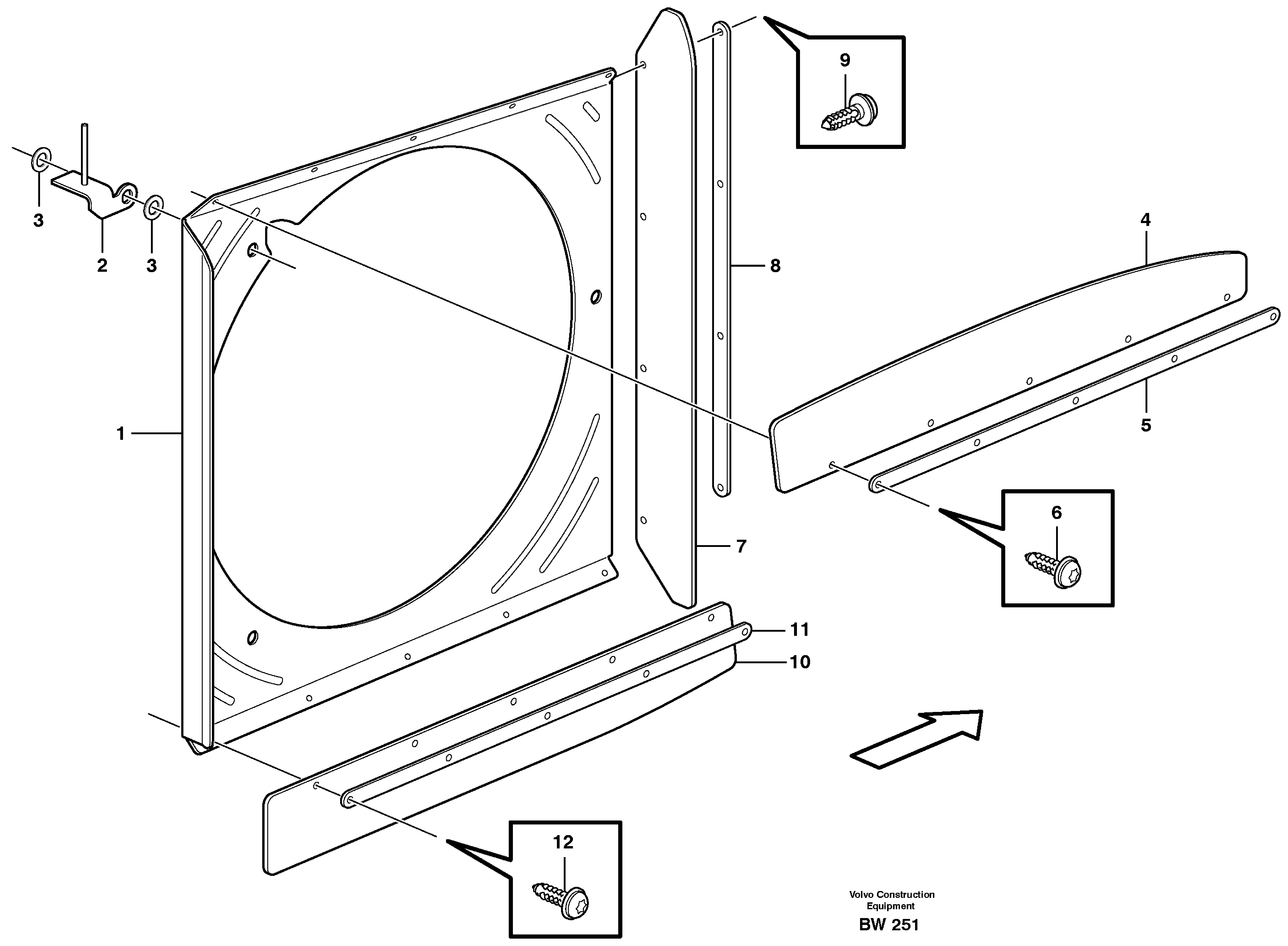Fan shroud, Intercooler — volvo parts diagram