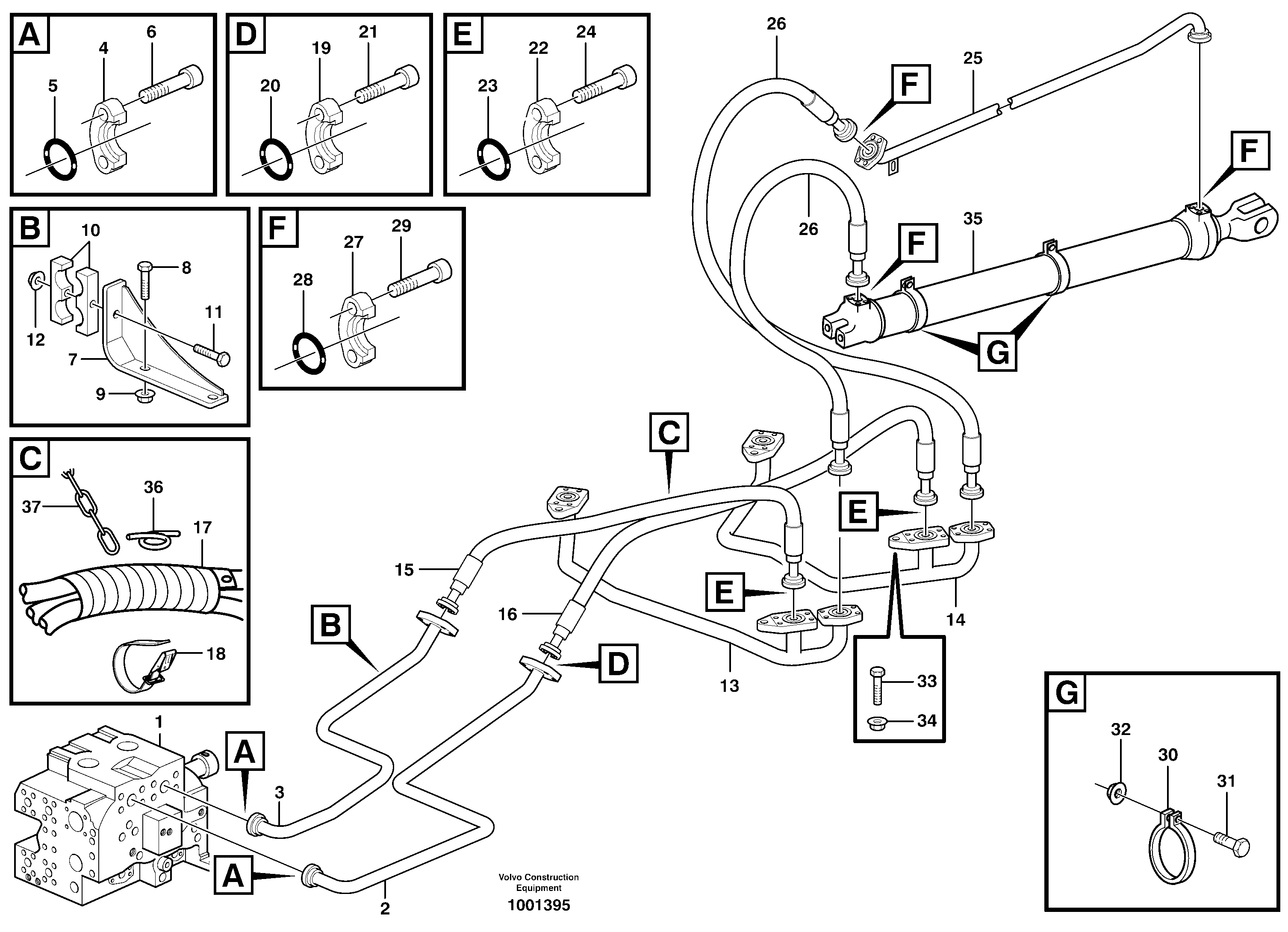 Tipping system, load unit — volvo parts diagram