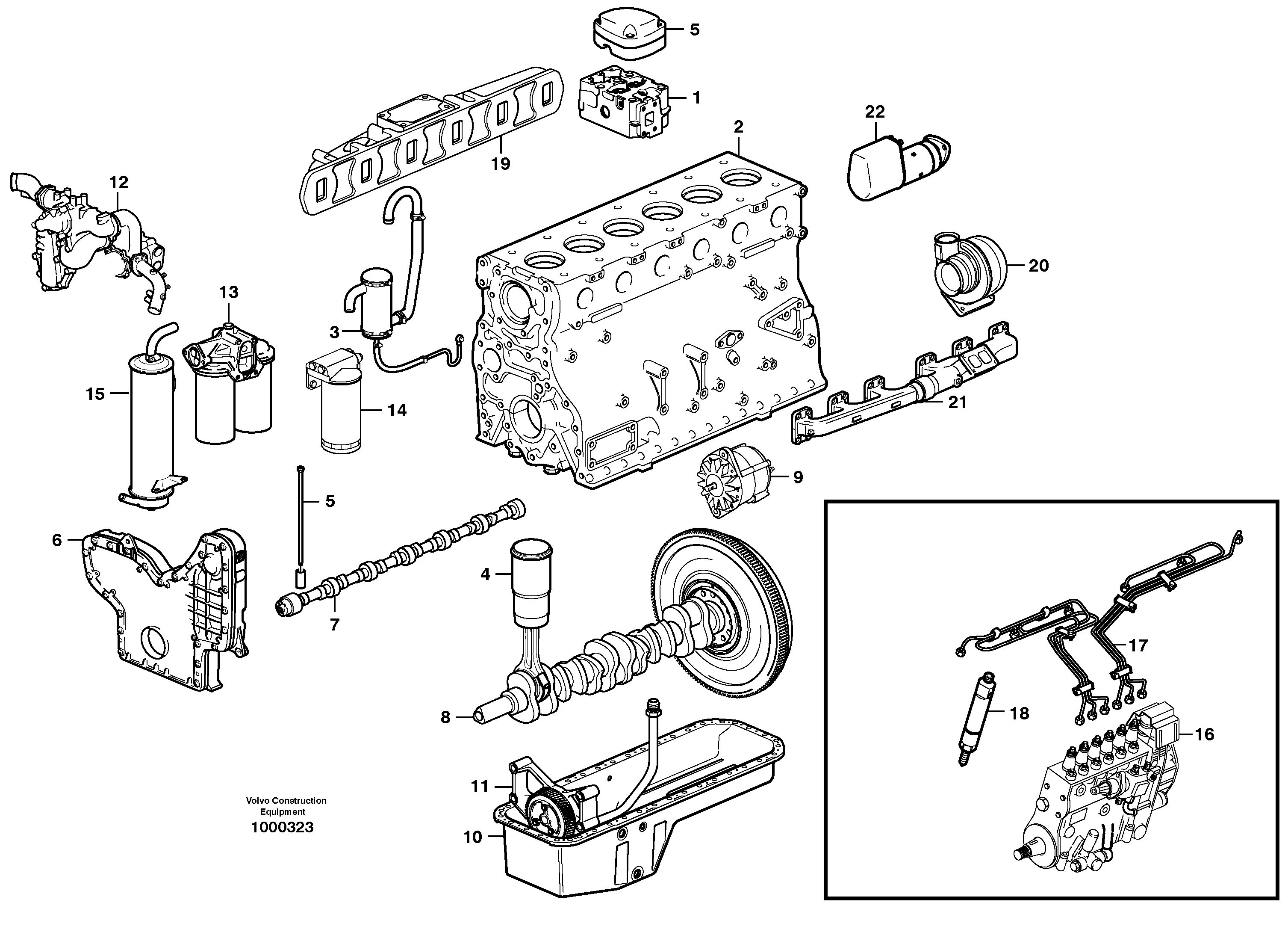 Engine — volvo parts diagram