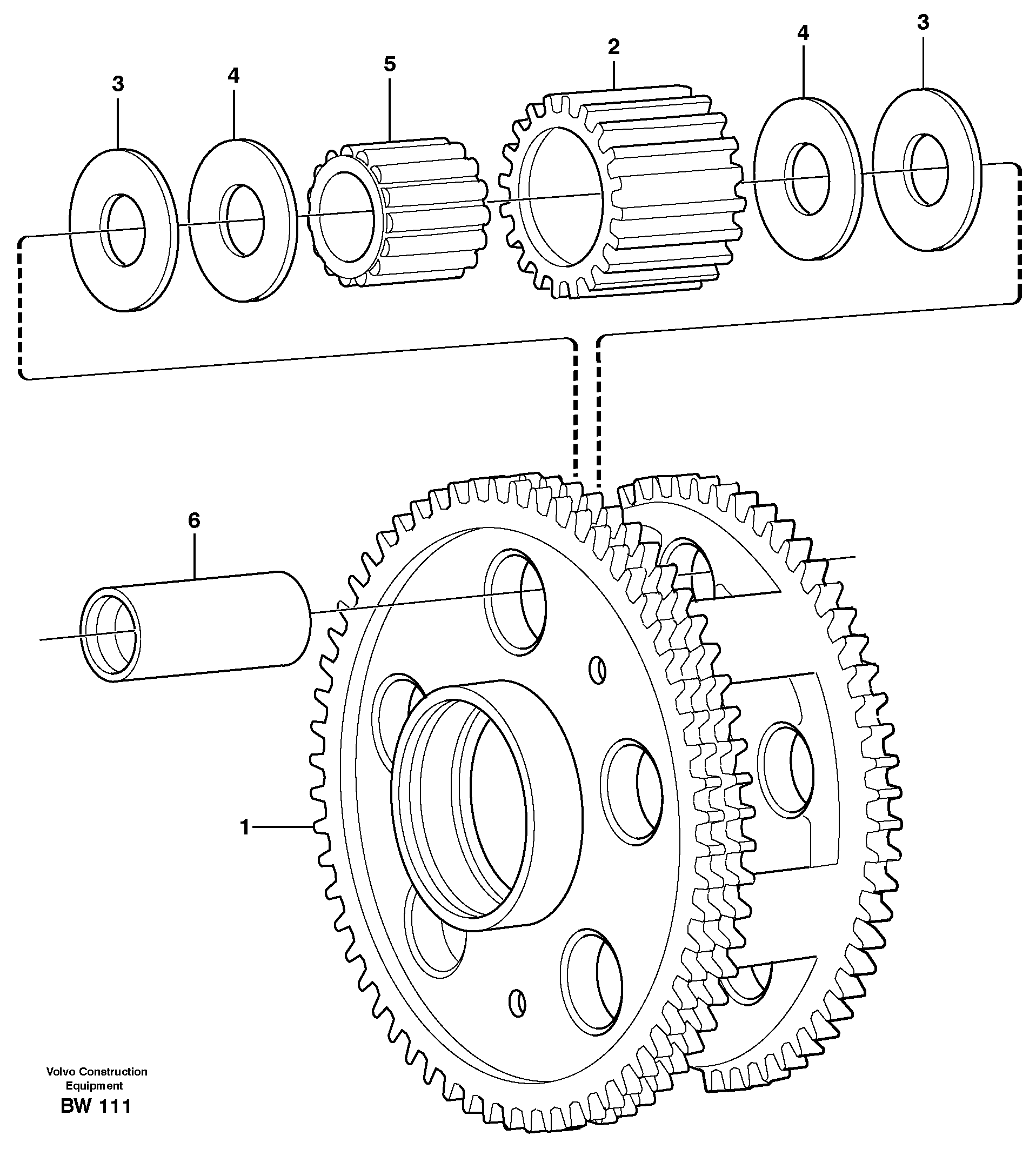 Planet kit, stage 3  22518, 22545, 22649 — volvo parts diagram