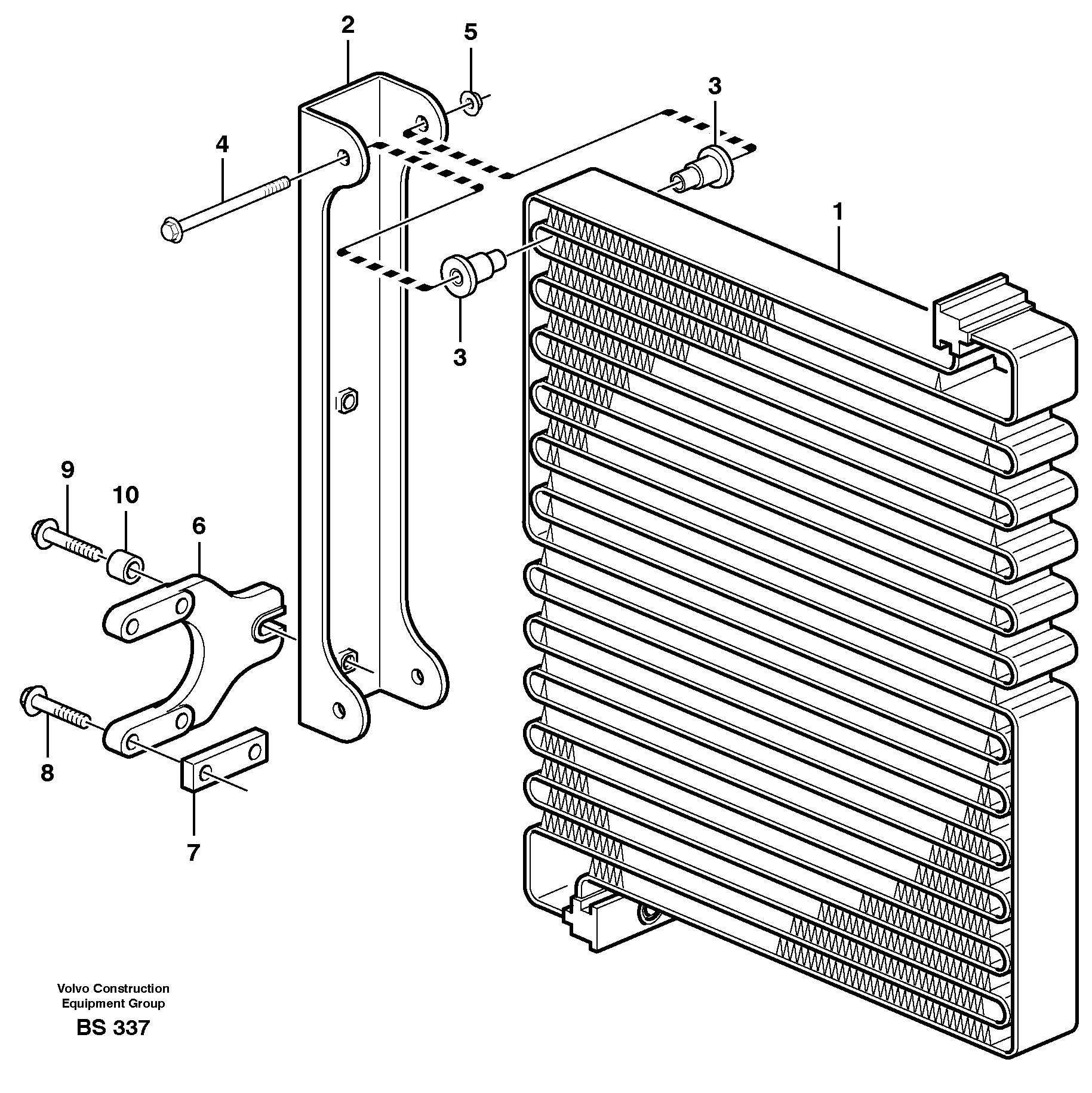 Condenser device air conditioning  81001 — volvo parts diagram
