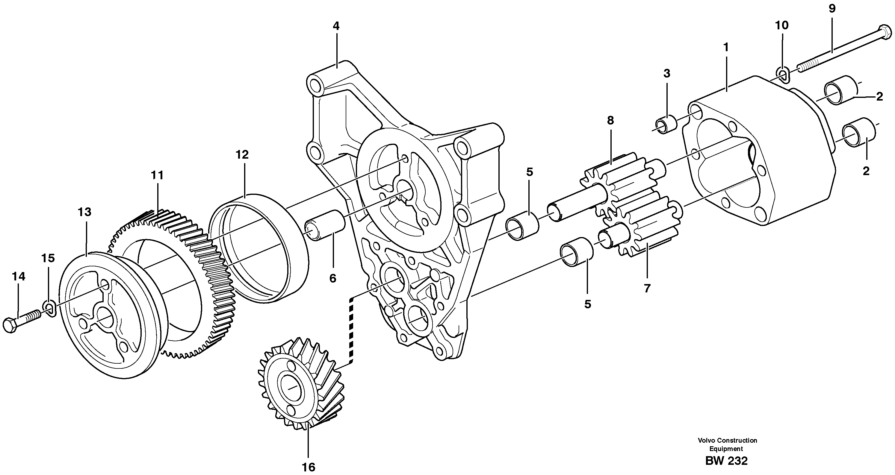 Oil pump — volvo parts diagram