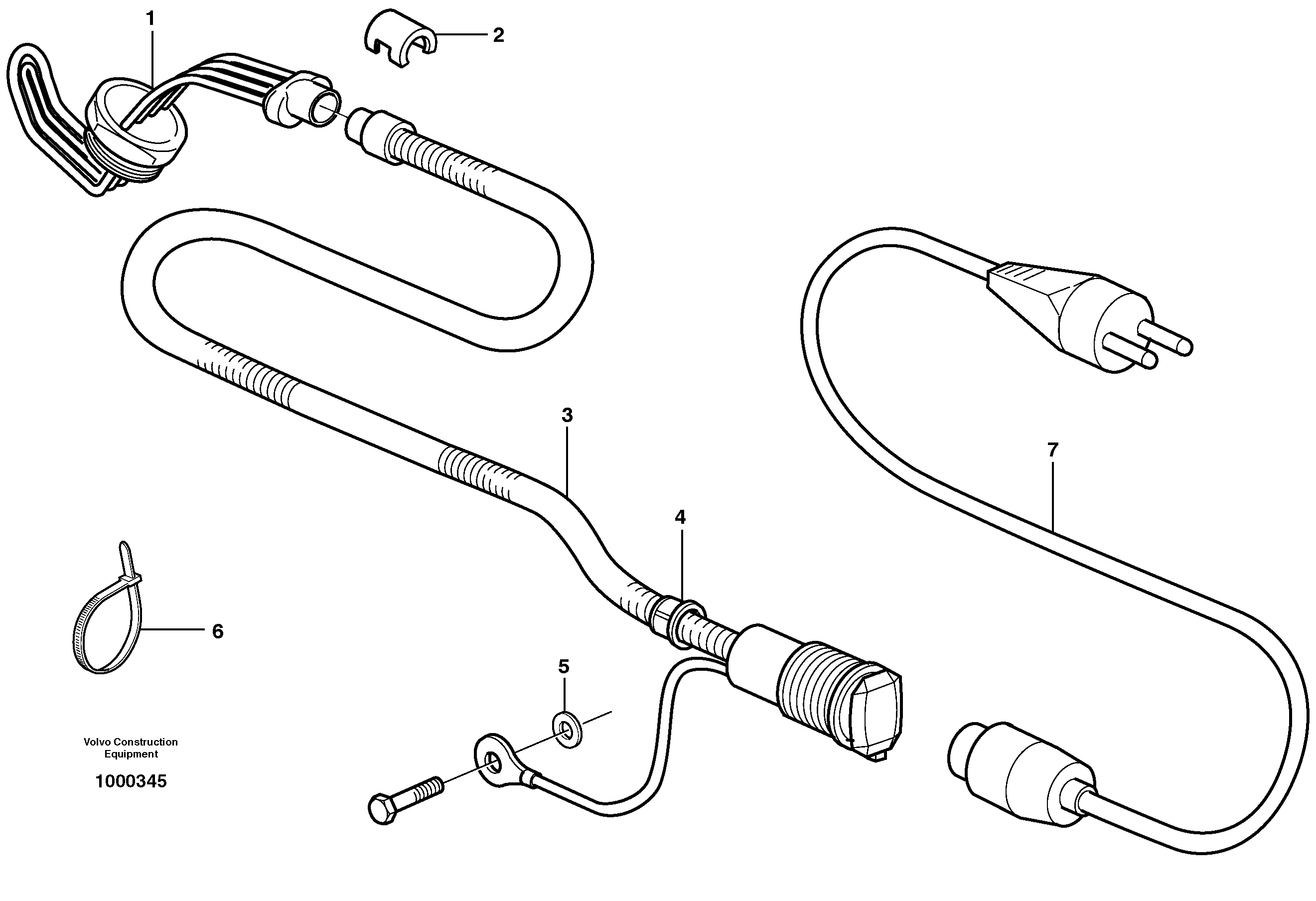 Engine heater  81054 — volvo parts diagram