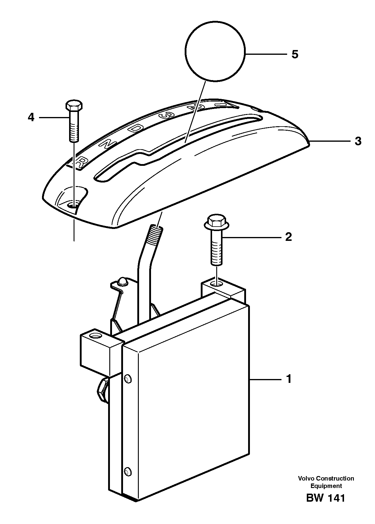 Control system, gear selector — volvo parts diagram