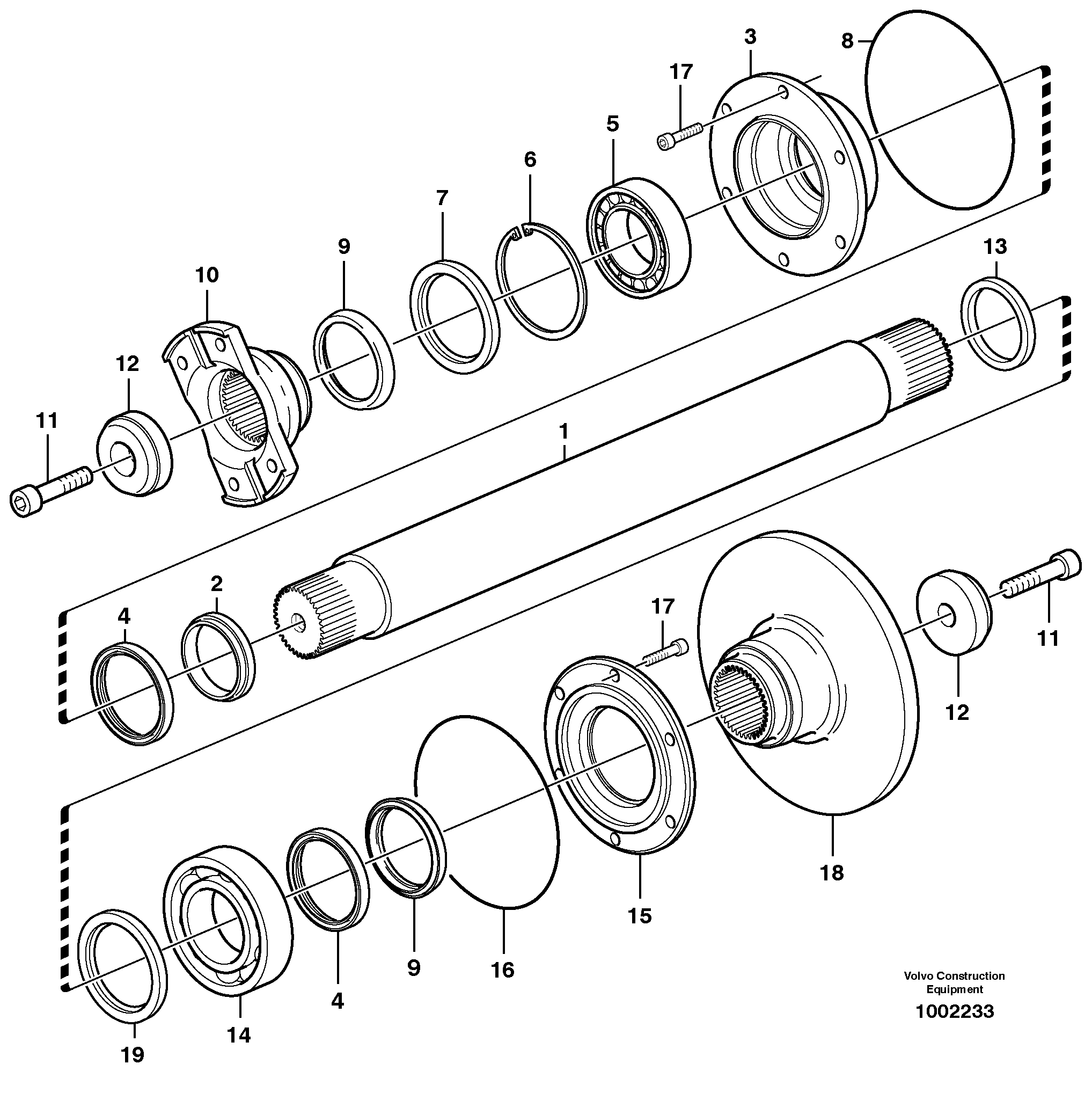 Intermediate shaft — volvo parts diagram