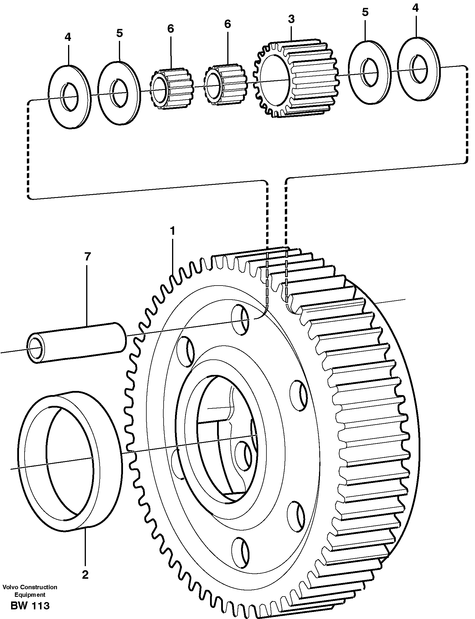 Planet kit, stage 5  22518, 22545, 22649 — volvo parts diagram