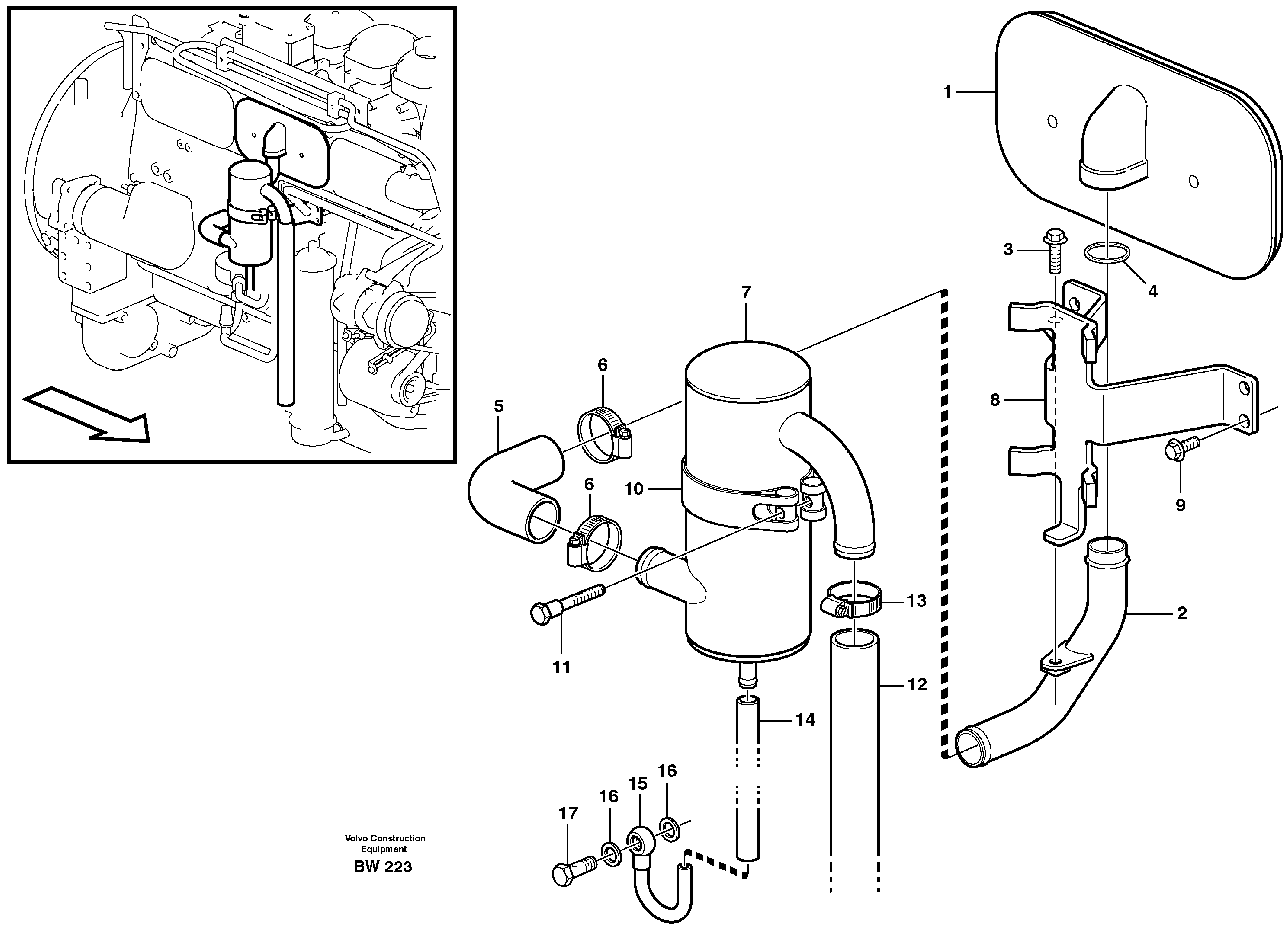 Crankcase ventilation — volvo parts diagram