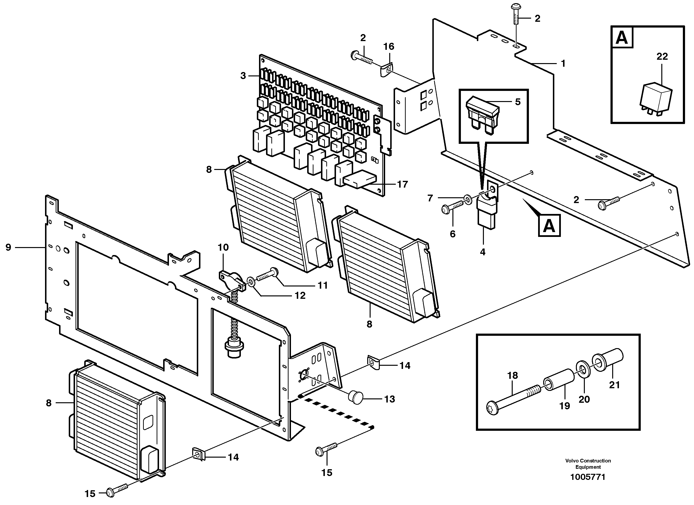 Electrical distribution box — volvo parts diagram