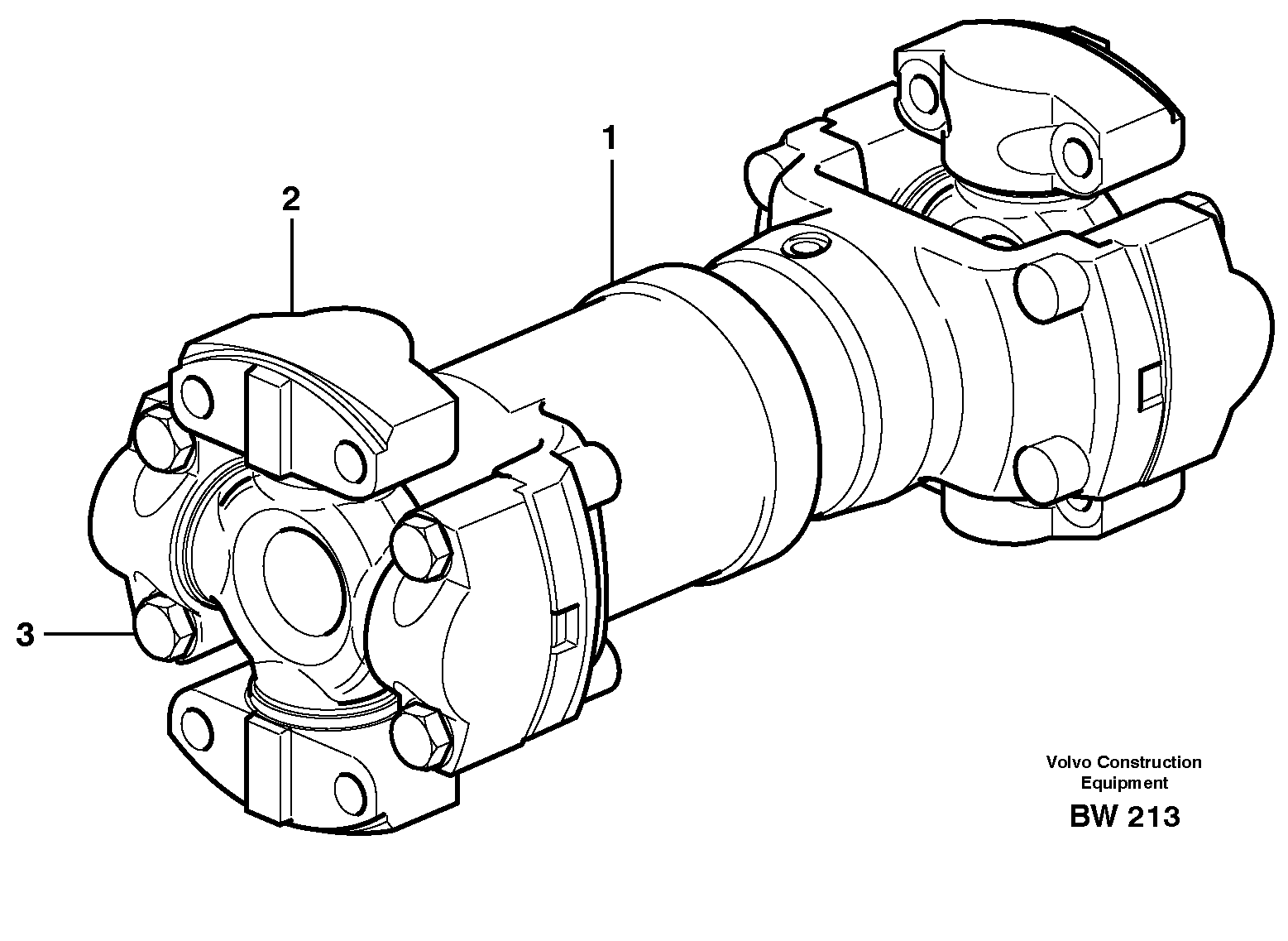 Propeller shaft — volvo parts diagram