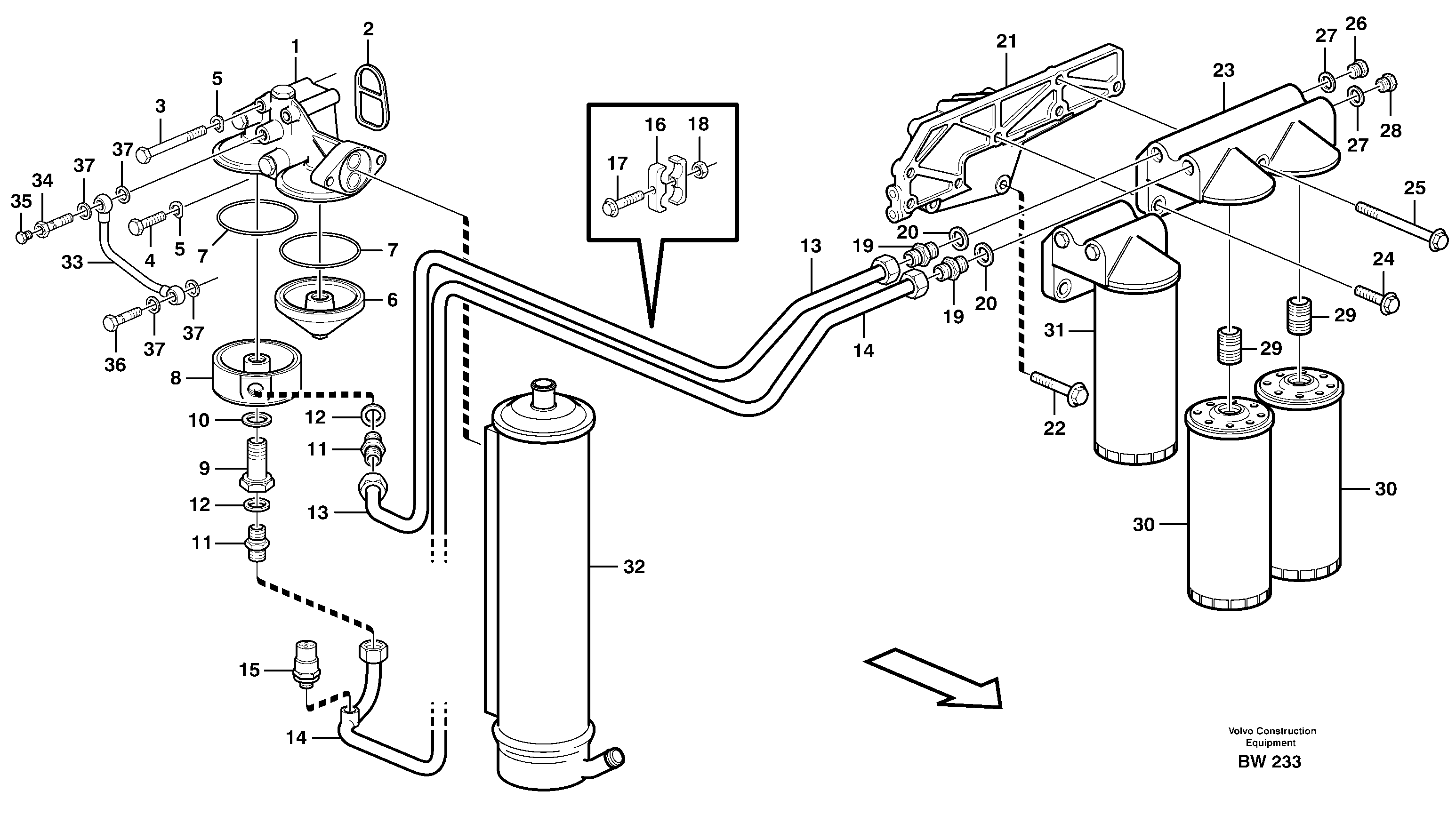 Oil filter — volvo parts diagram
