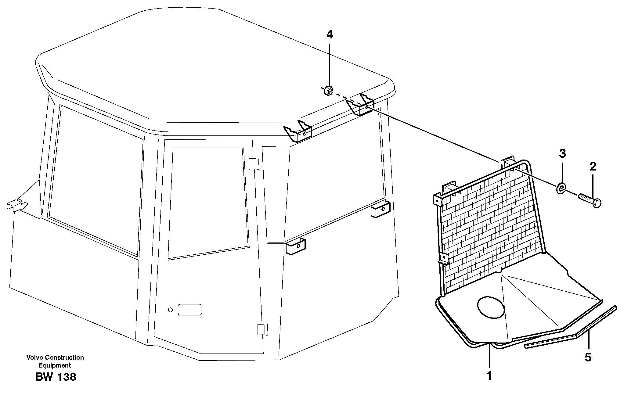 Protective grid — volvo parts diagram