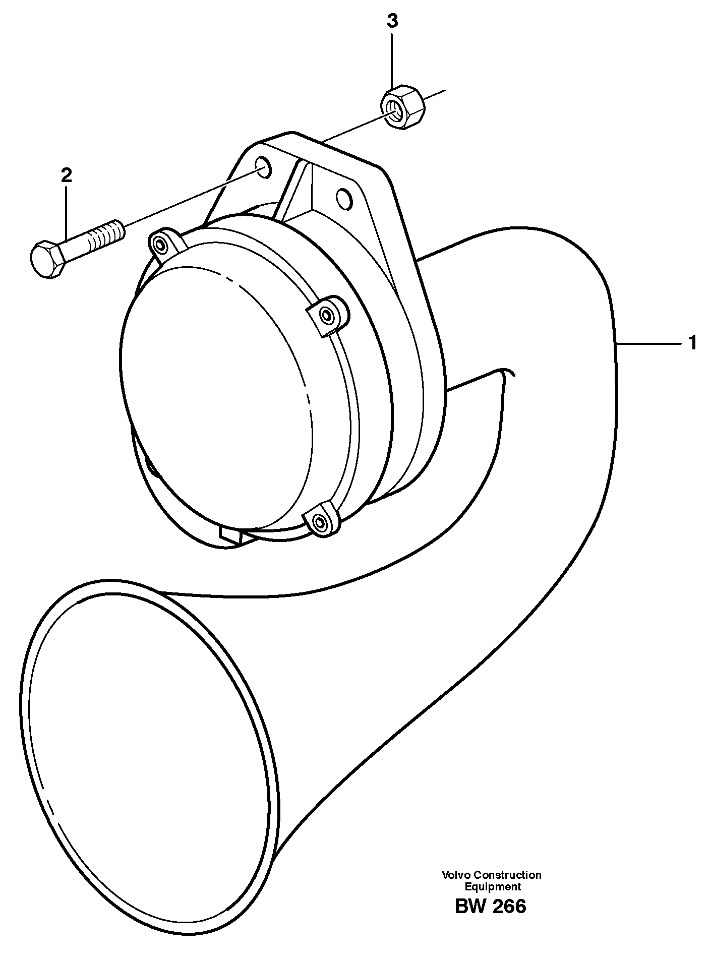 Compressor horn — volvo parts diagram