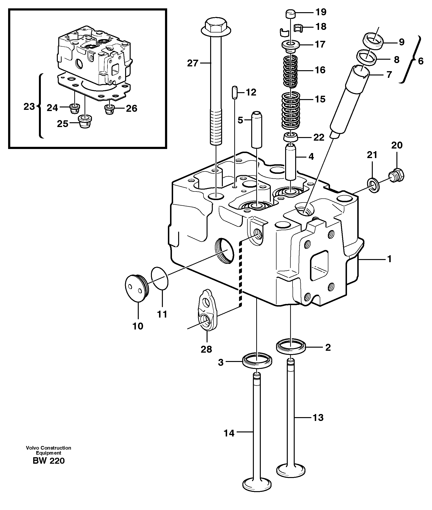 Cylinder head — volvo parts diagram
