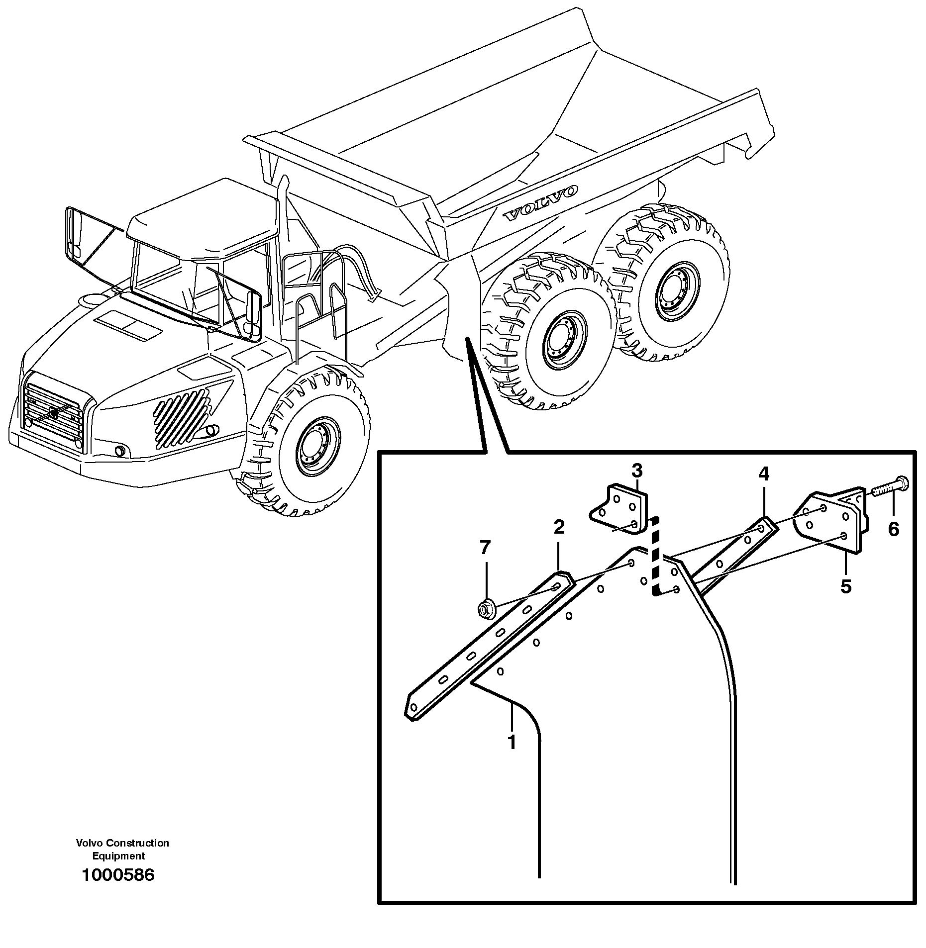 Mudflap, load unit  81020 — volvo parts diagram