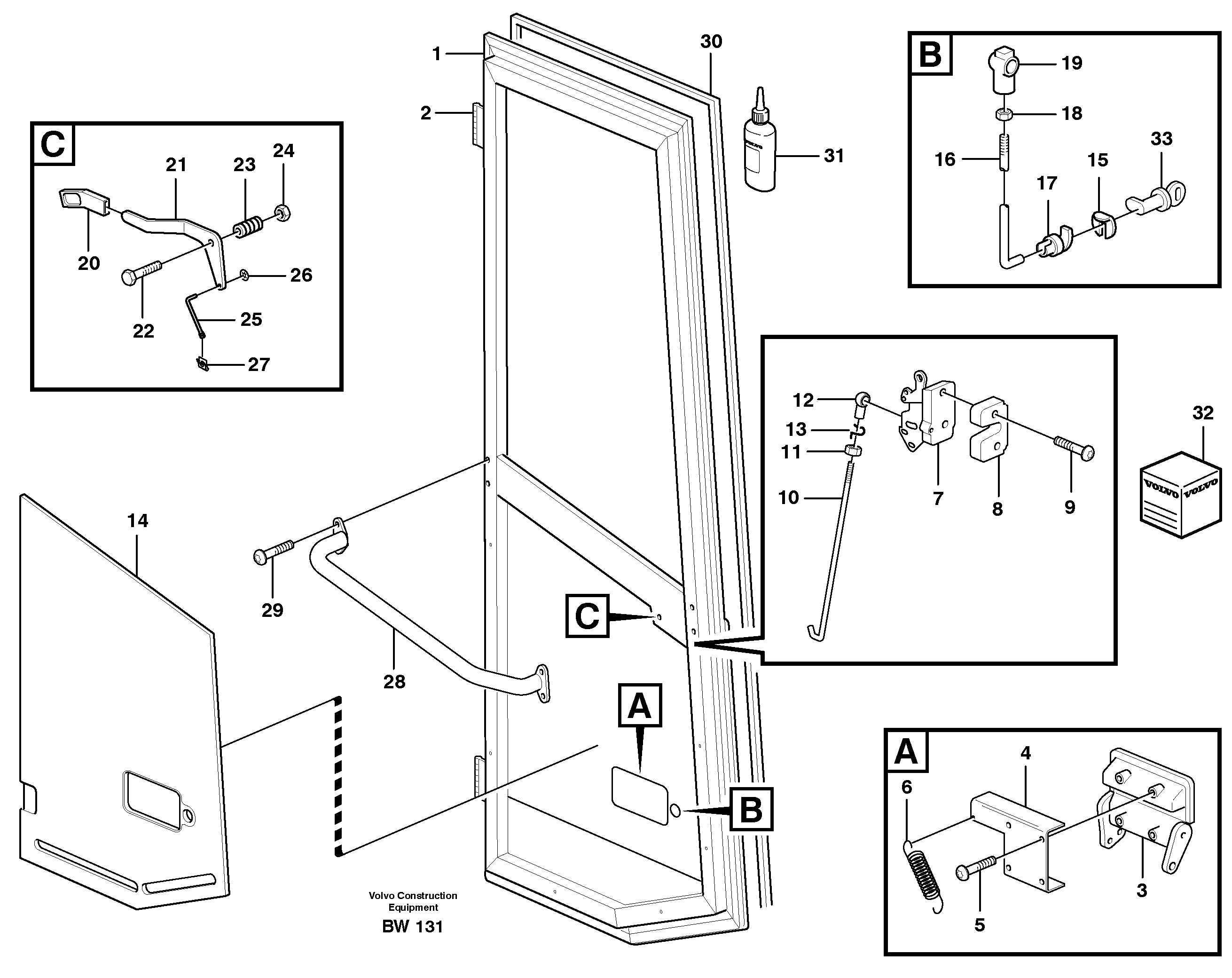 Door — volvo parts diagram