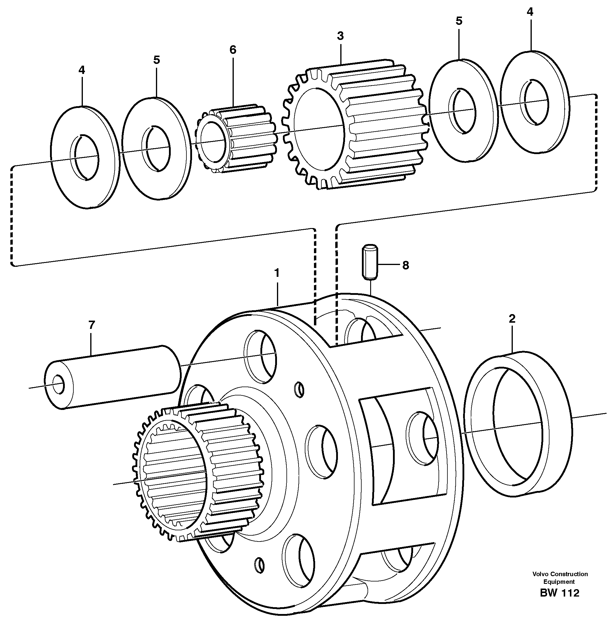 Planet kit, stage 4  22518, 22545, 22649 — volvo parts diagram