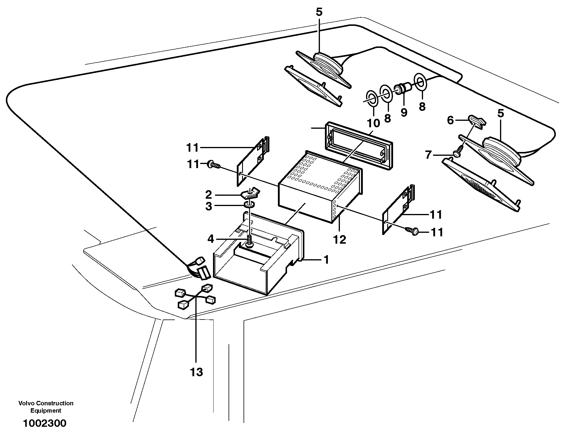 Radio bracket. 80518, 80390, 82331, 82332 — volvo parts diagram