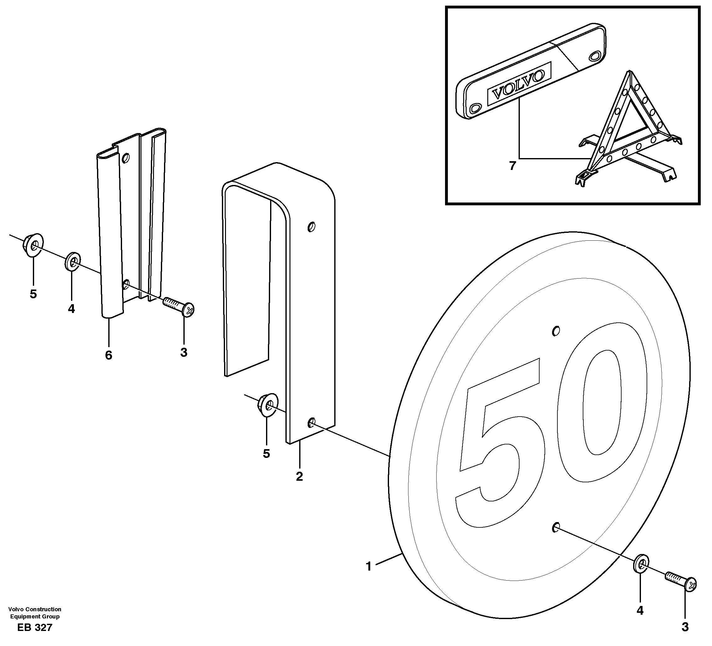 50 km/h Sign 92670 — volvo parts diagram