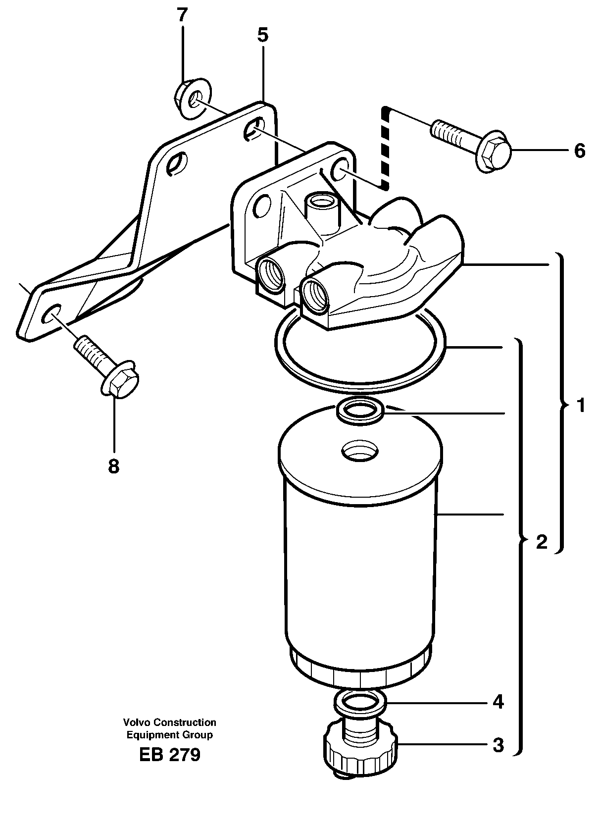 Fuel filter — volvo parts diagram