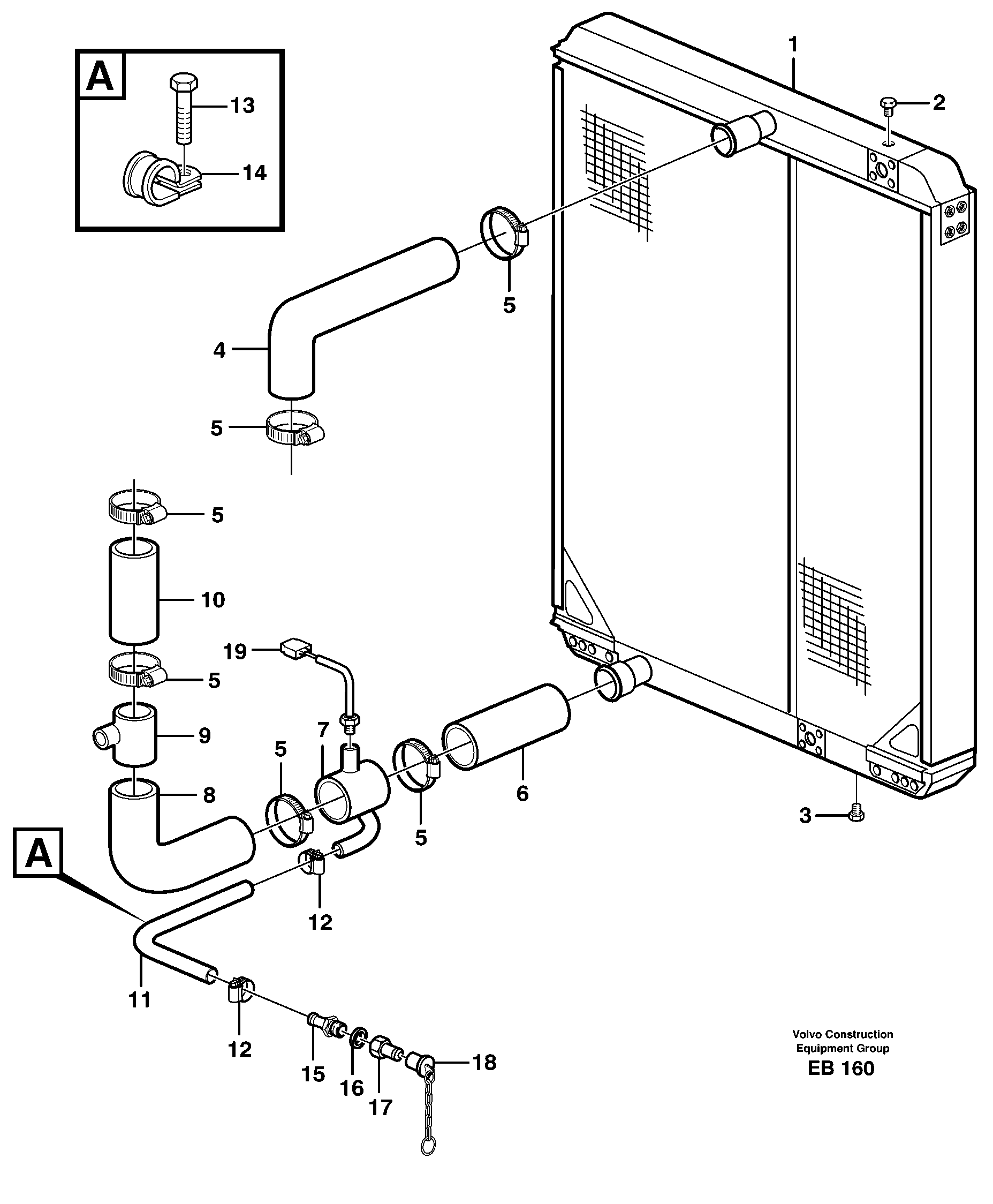Cooling system — volvo parts diagram
