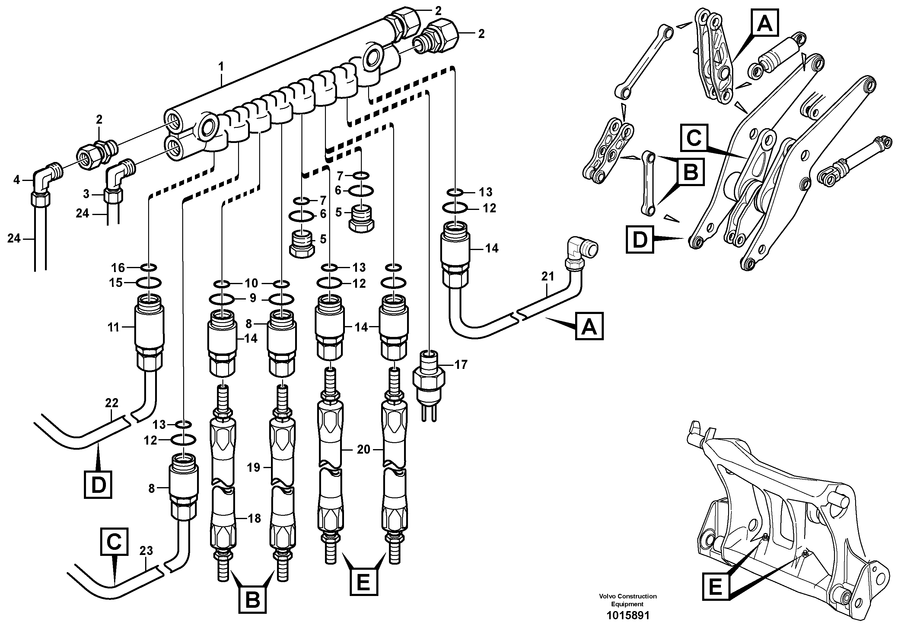 Distribution block, B2  80579 — volvo parts diagram