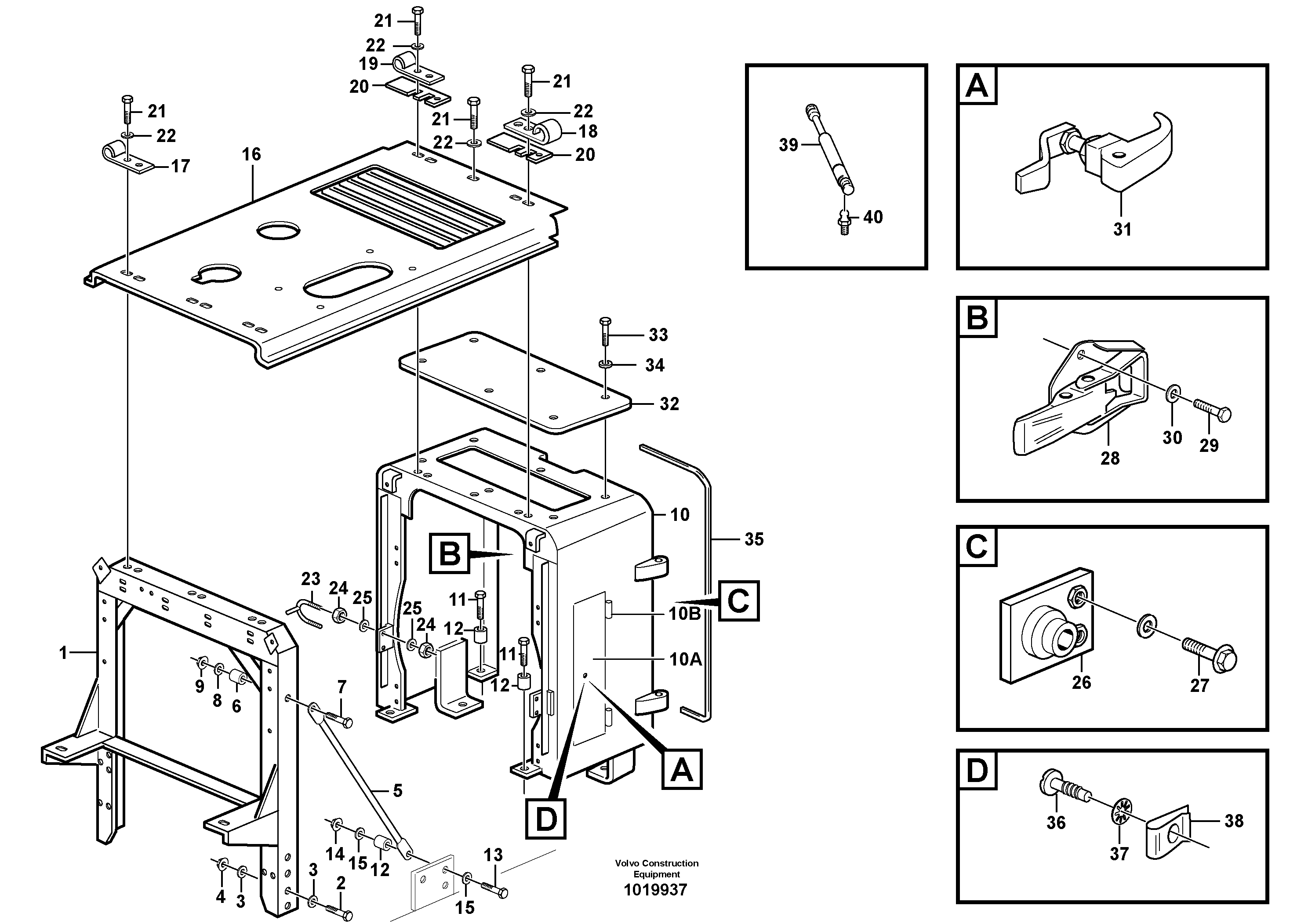 Engine cover — volvo parts diagram