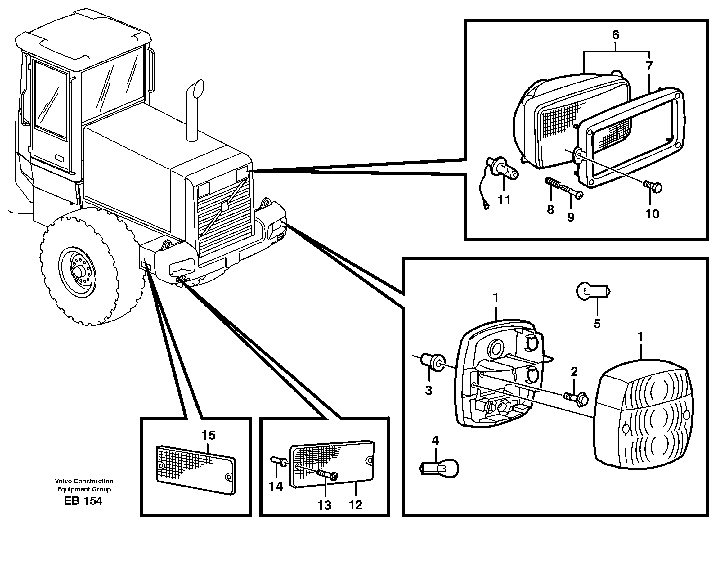 Lighting, rear — volvo parts diagram