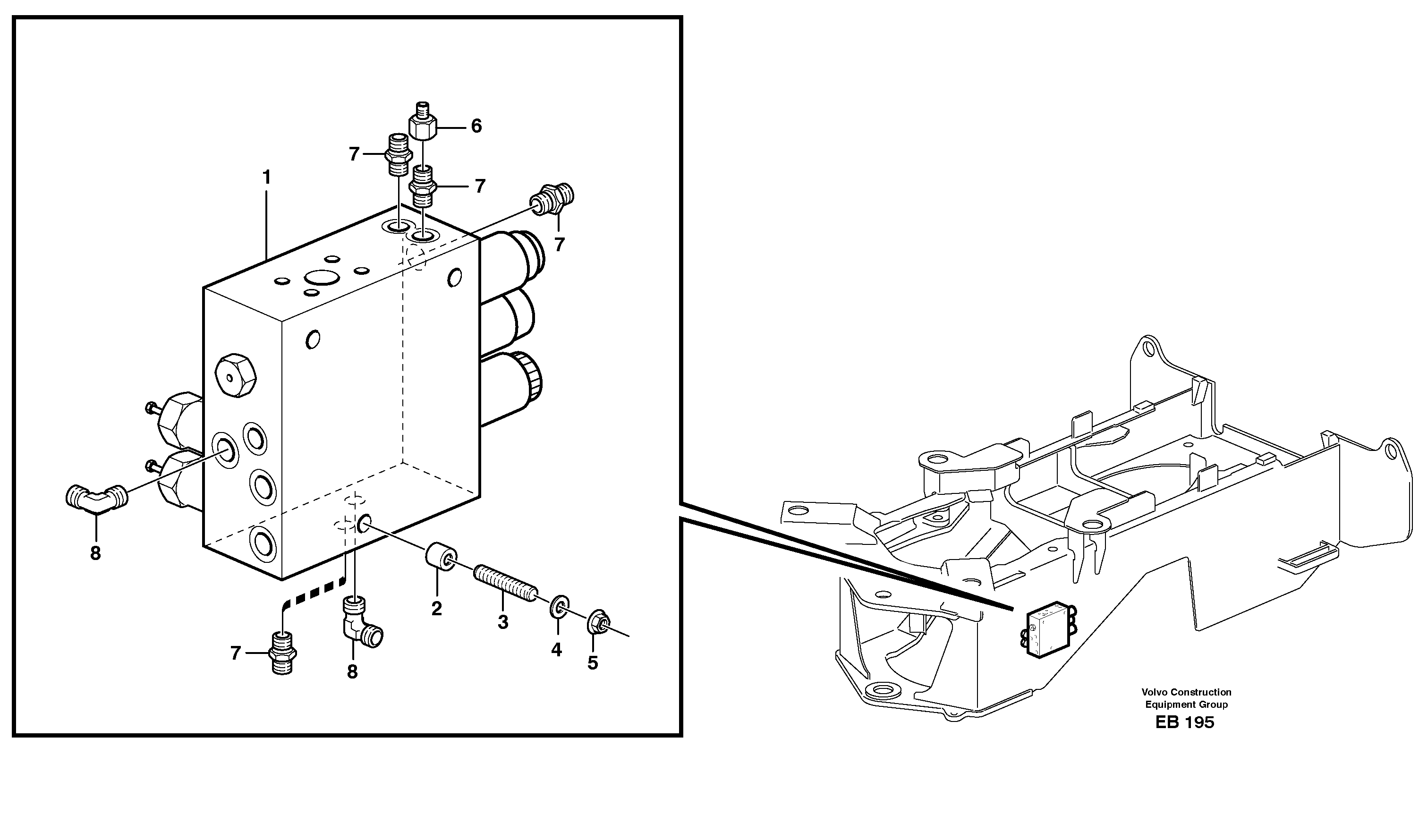 Valve body with fitting parts — volvo parts diagram