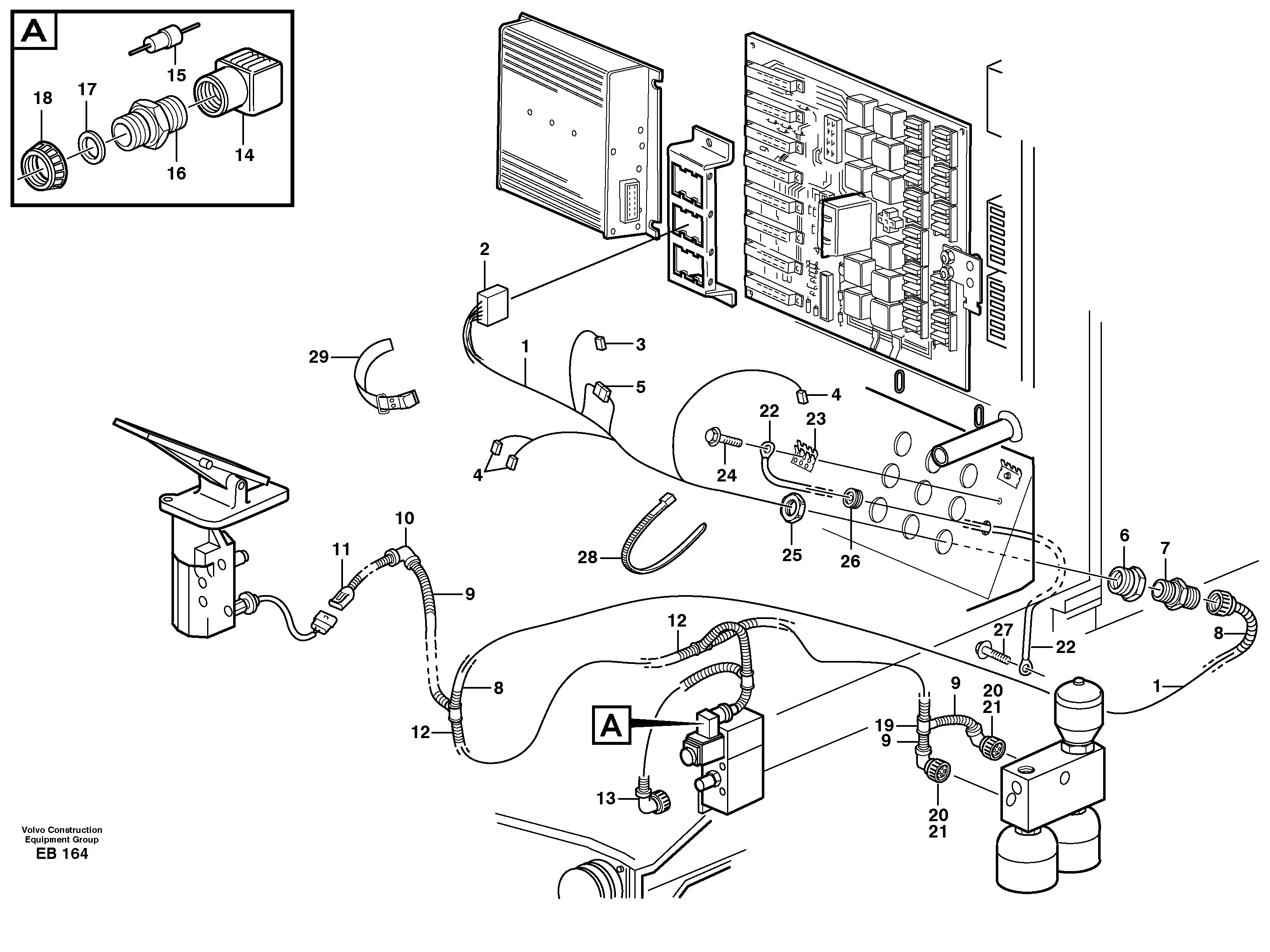 Cable harnesses, cab — volvo parts diagram